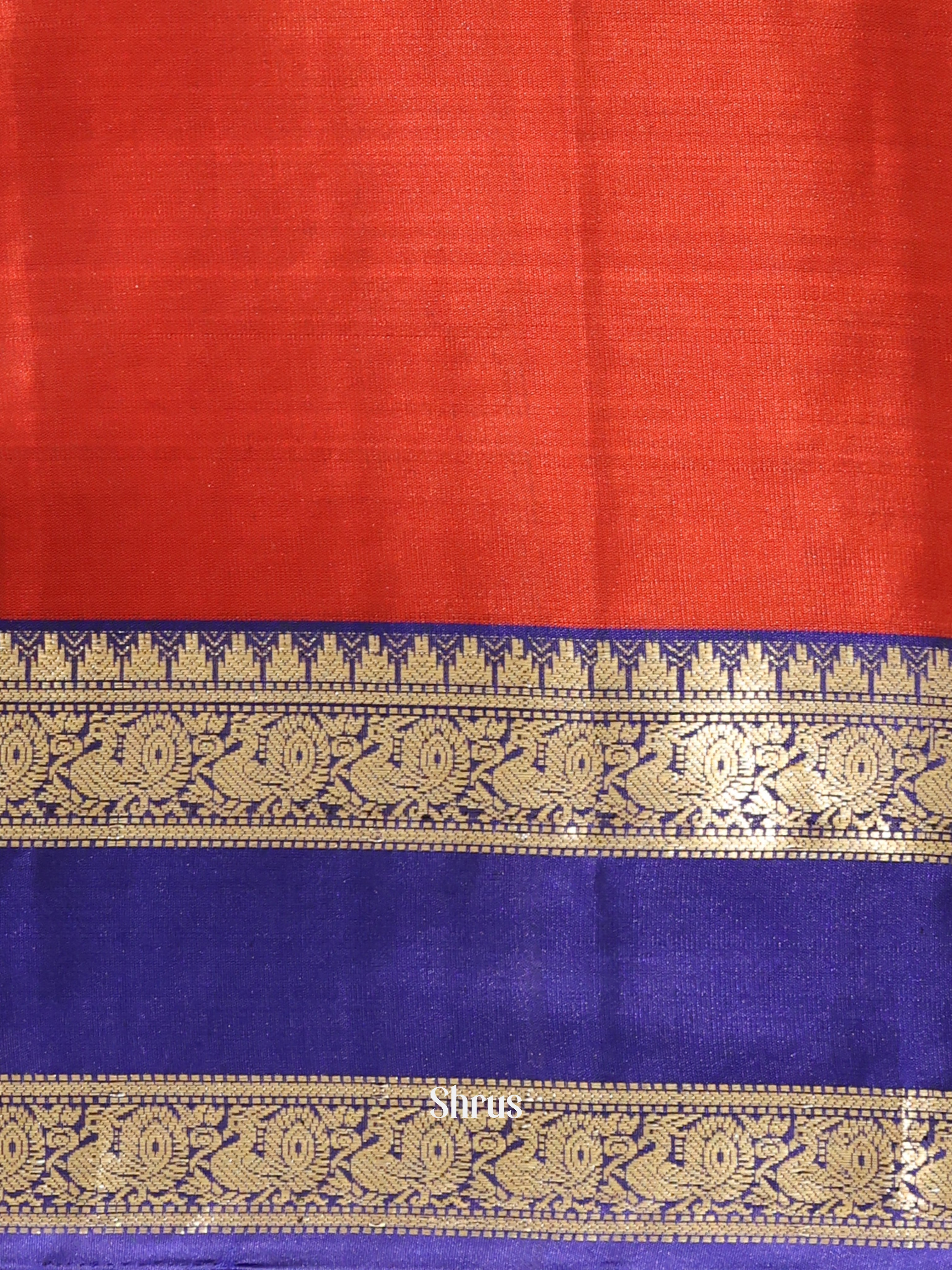 Green & Red - Soft Silk Saree - Shop on Shrus.com