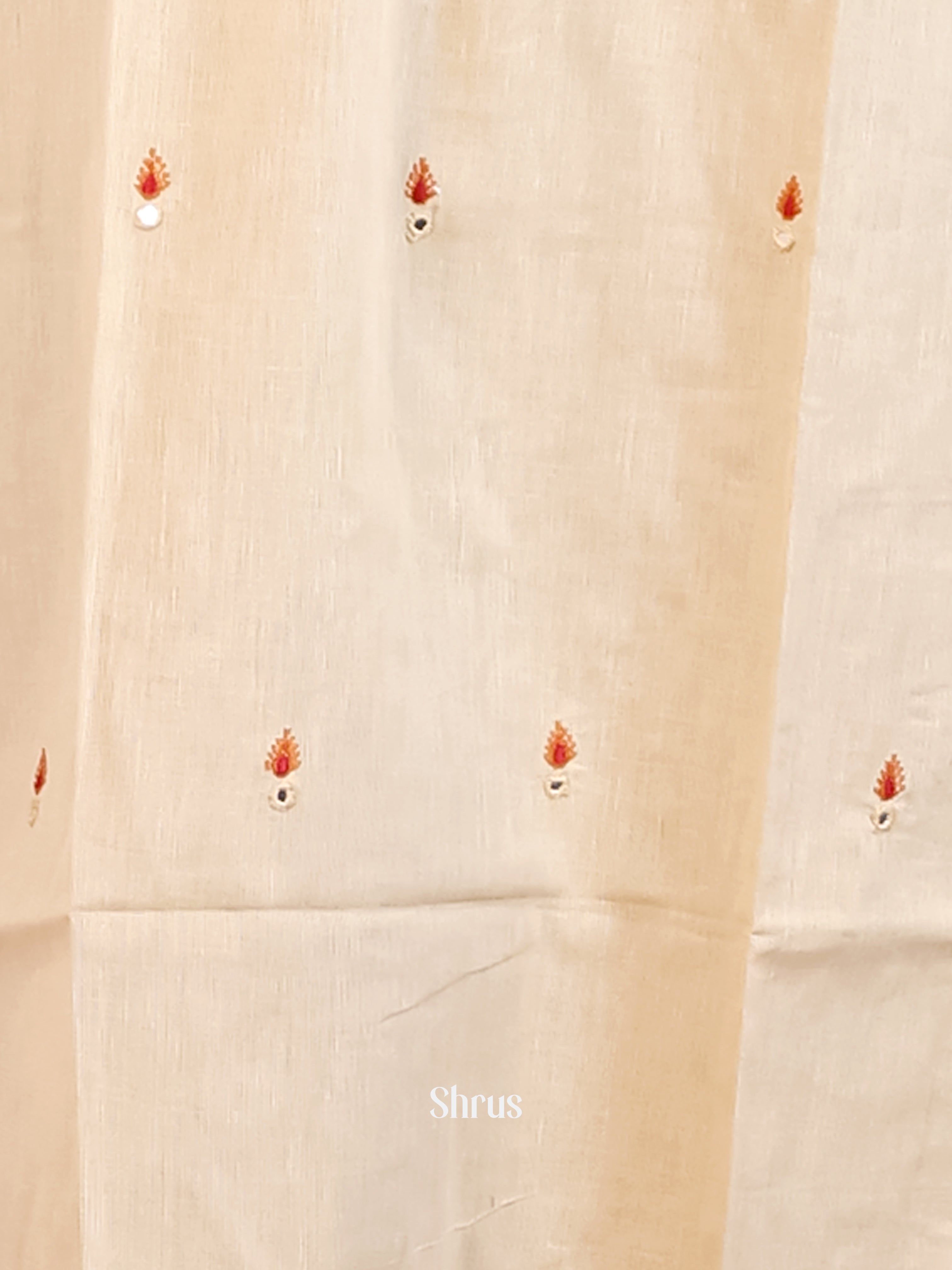 Cream & Red - Readymade Kurti - Shop on Shrus.com