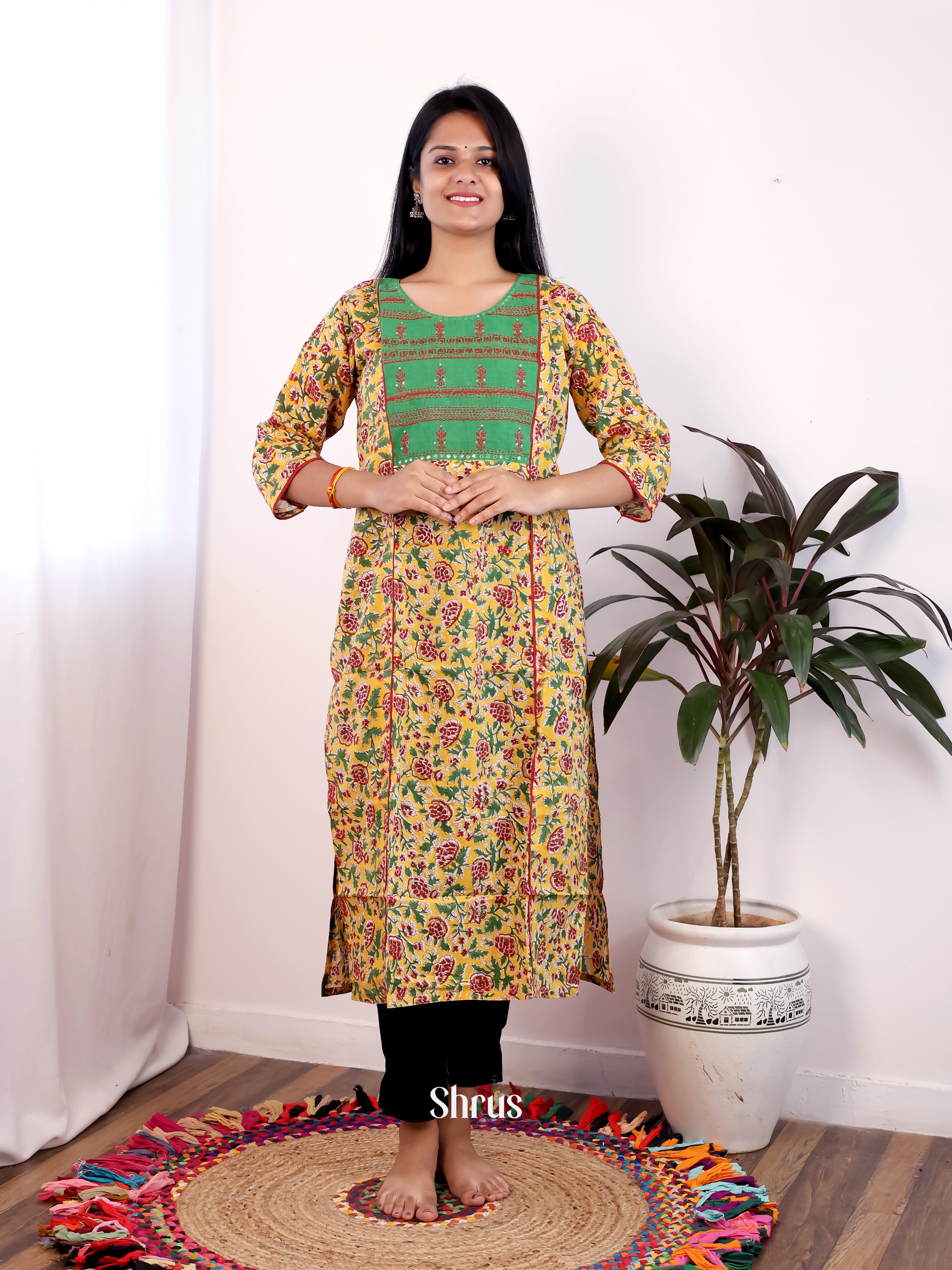 Mustard & Green - Readymade kurti - Shop on Shrus.com