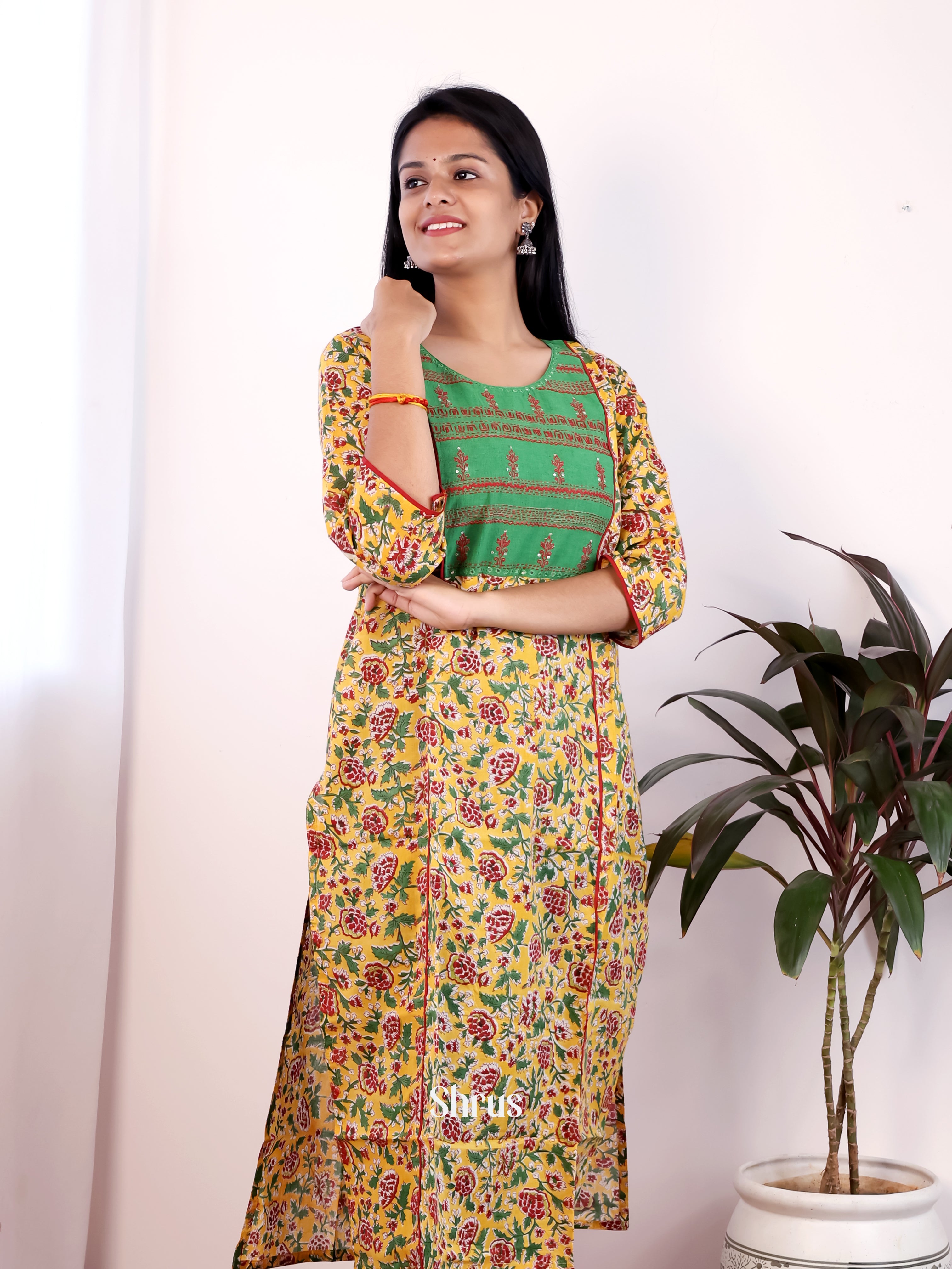 Mustard & Green - Readymade kurti - Shop on Shrus.com