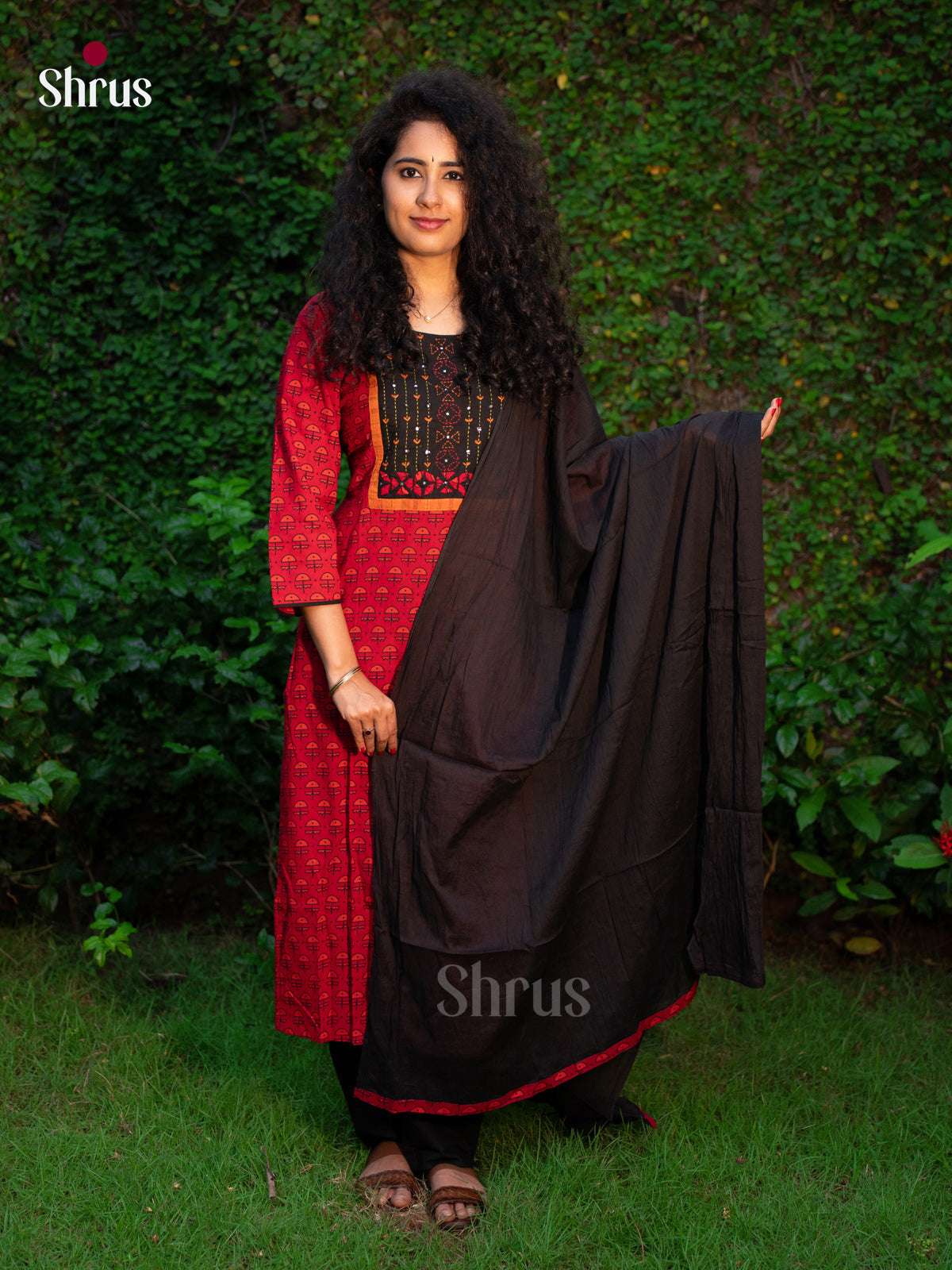 Red & Black - Readymade Suits - Shop on Shrus.com