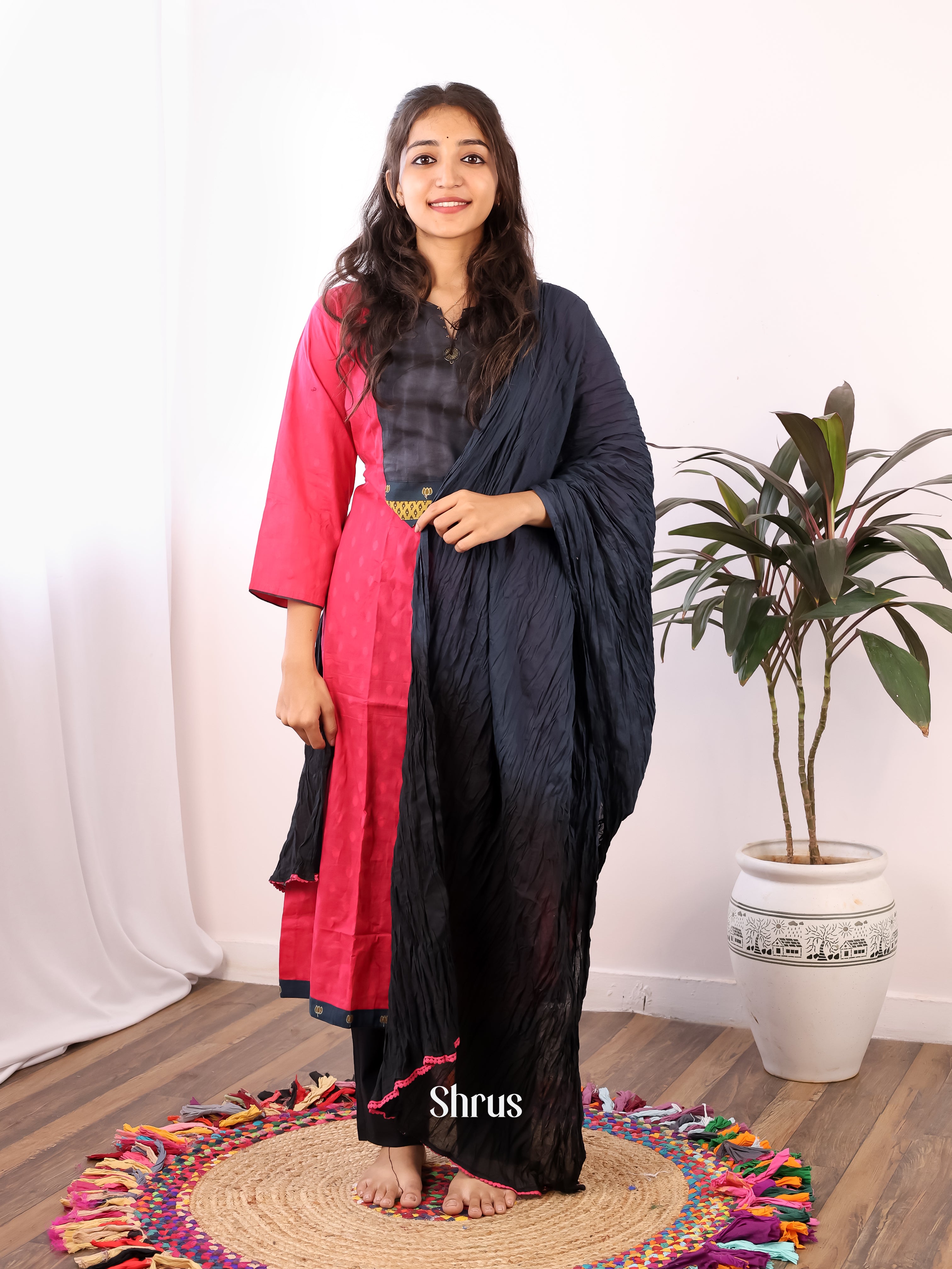 Red & Black-3pc Readymade Suits - Shop on Shrus.com