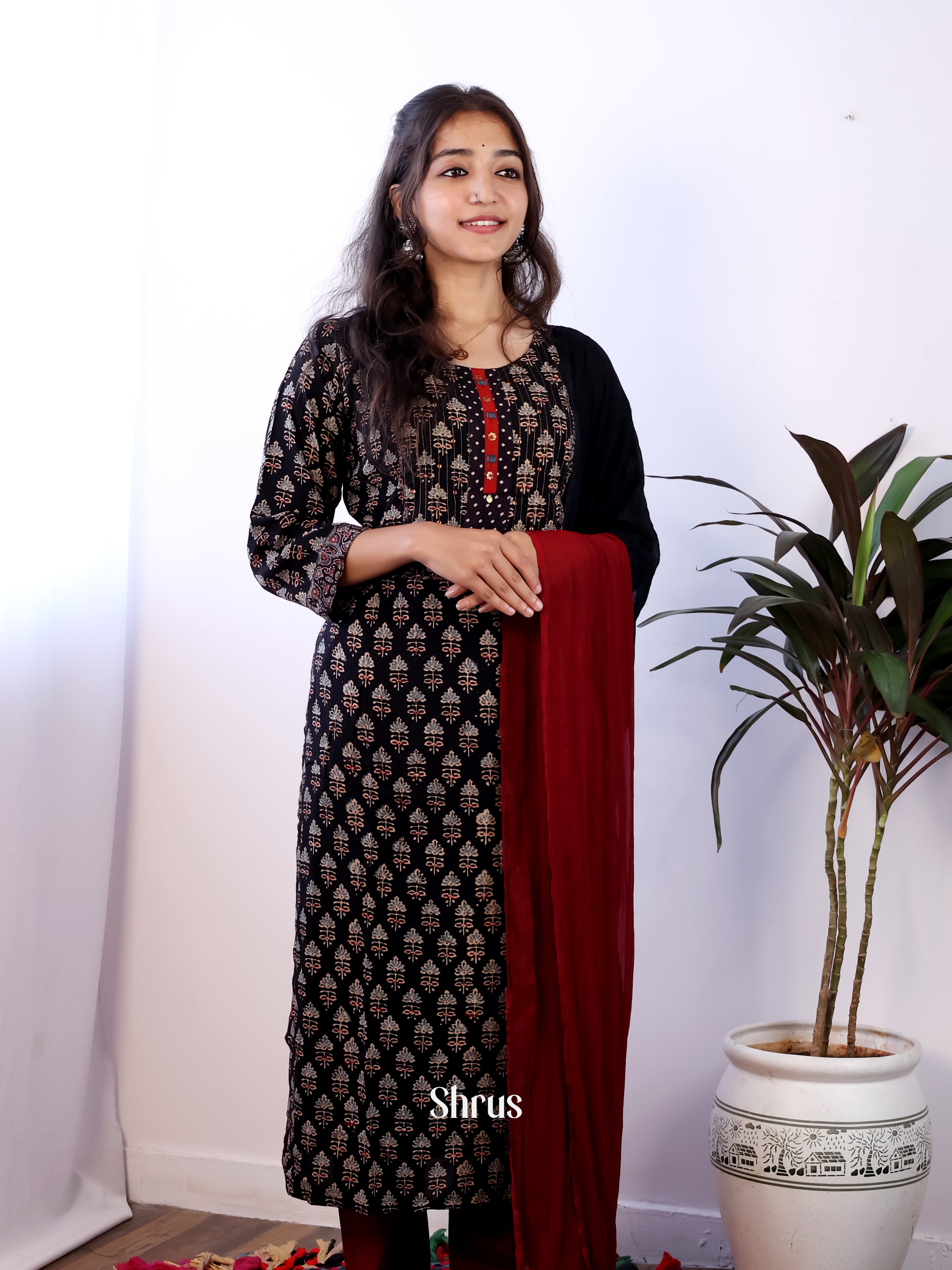 Black & Maroon - Readymade Suits - Shop on Shrus.com
