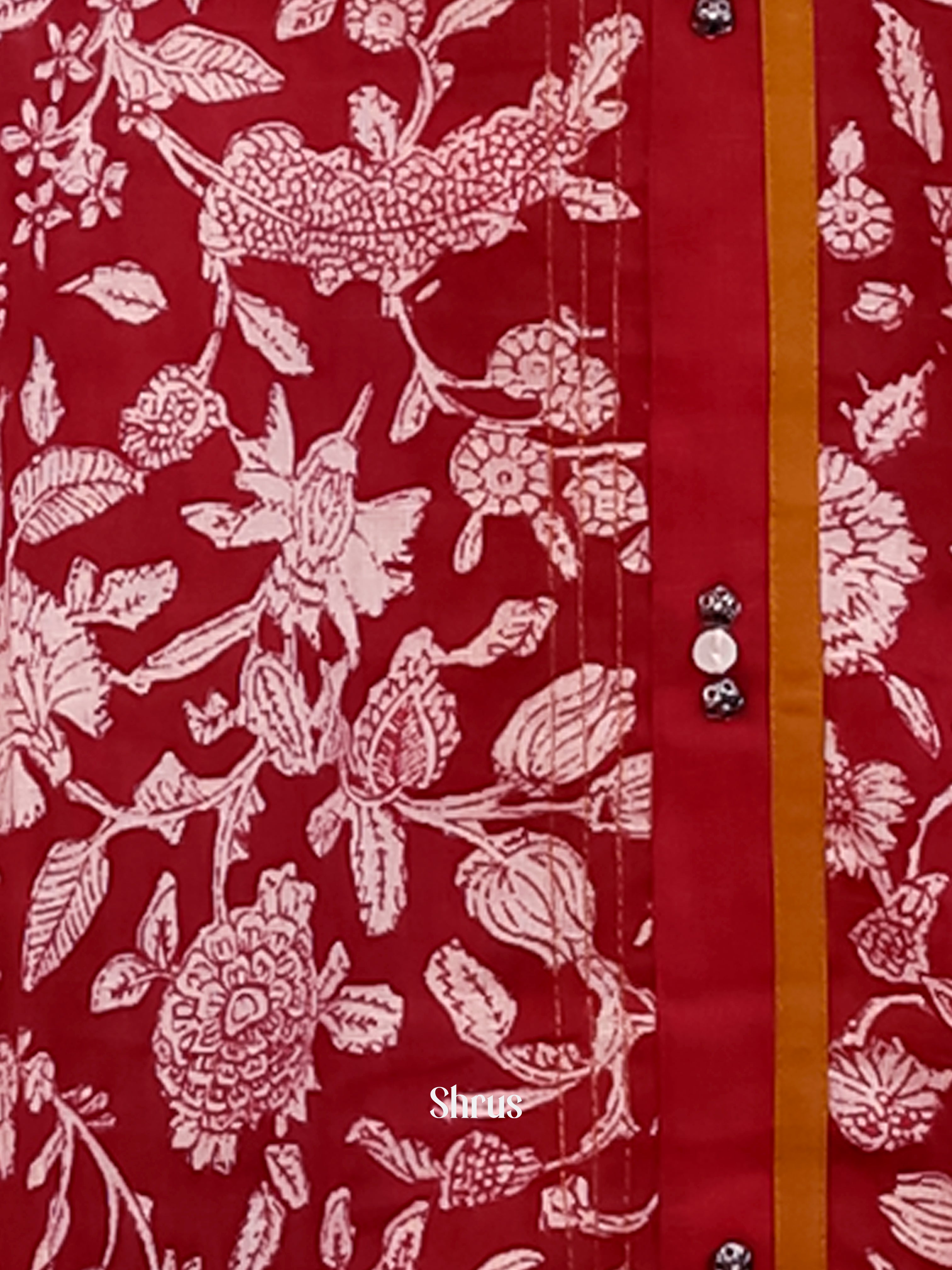 Maroon - Readymade Kurti - Shop on Shrus.com