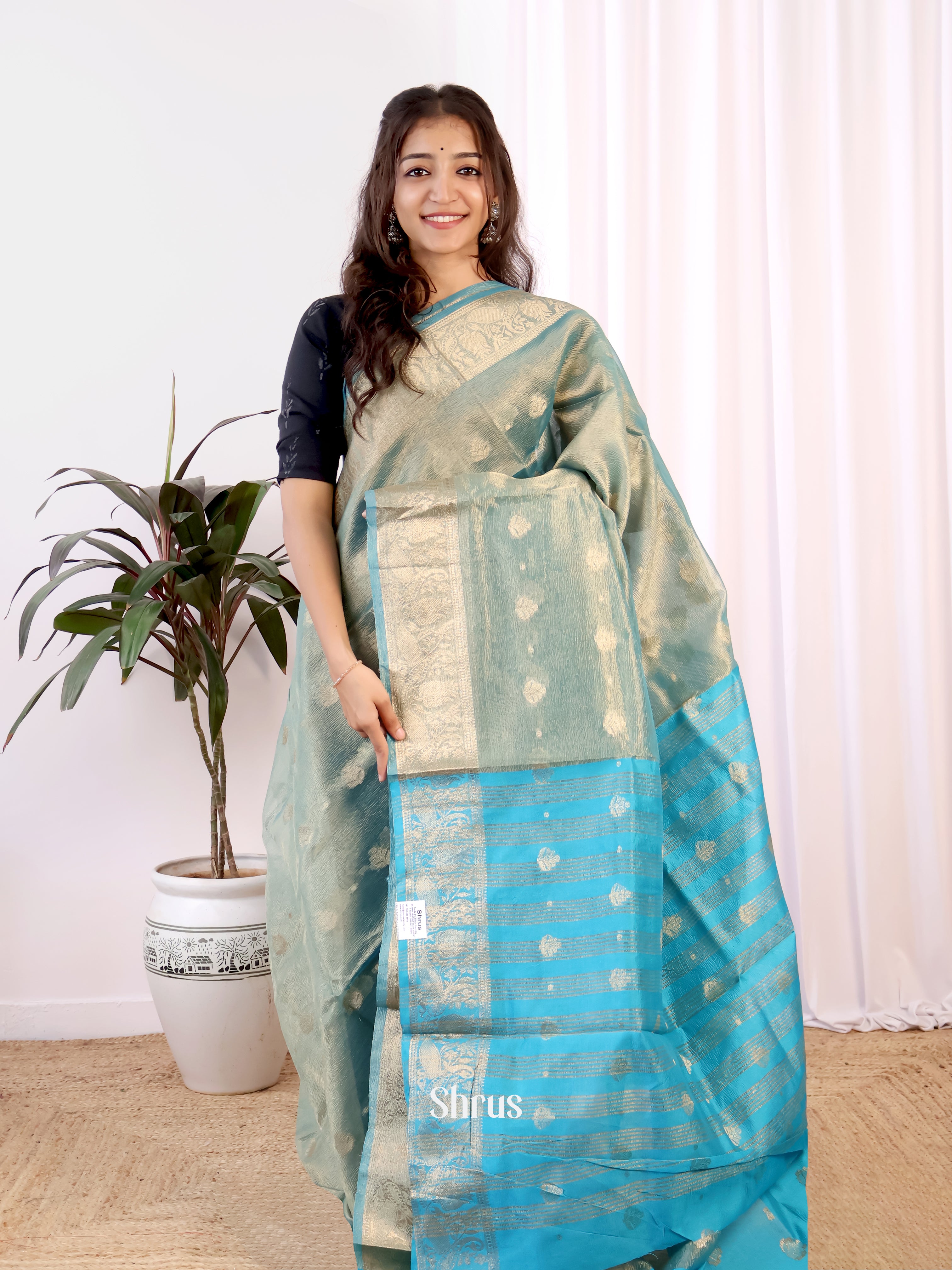 CIS28476 - Bamboo silk Saree - Shop on Shrus.com