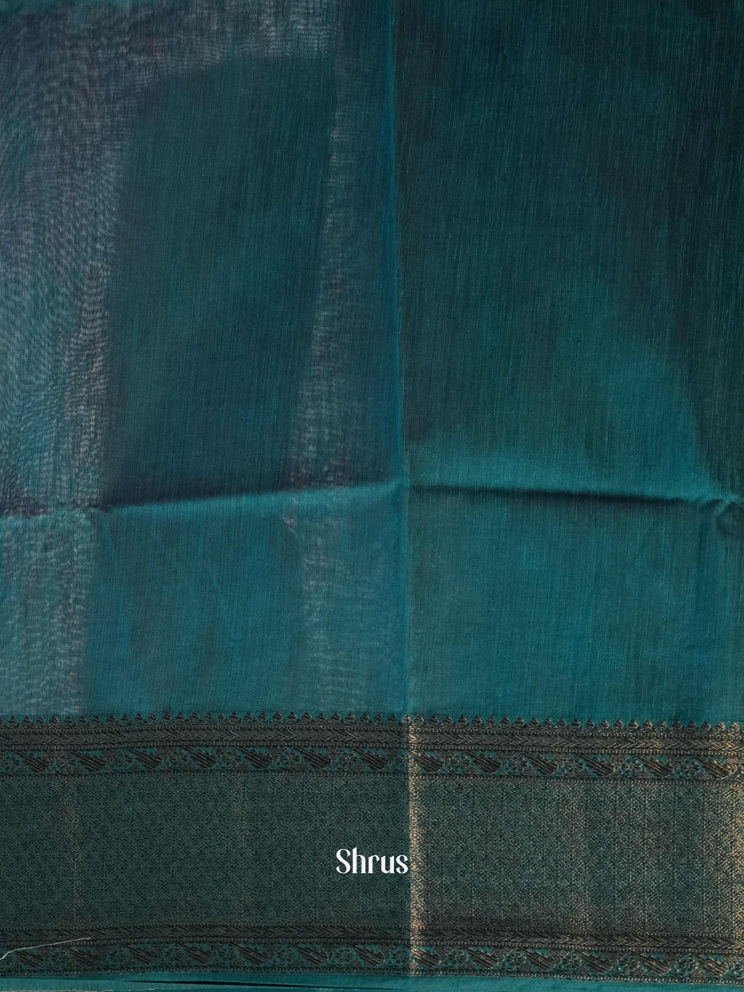 Purple & Blue- Semi Jute Saree - Shop on Shrus.com