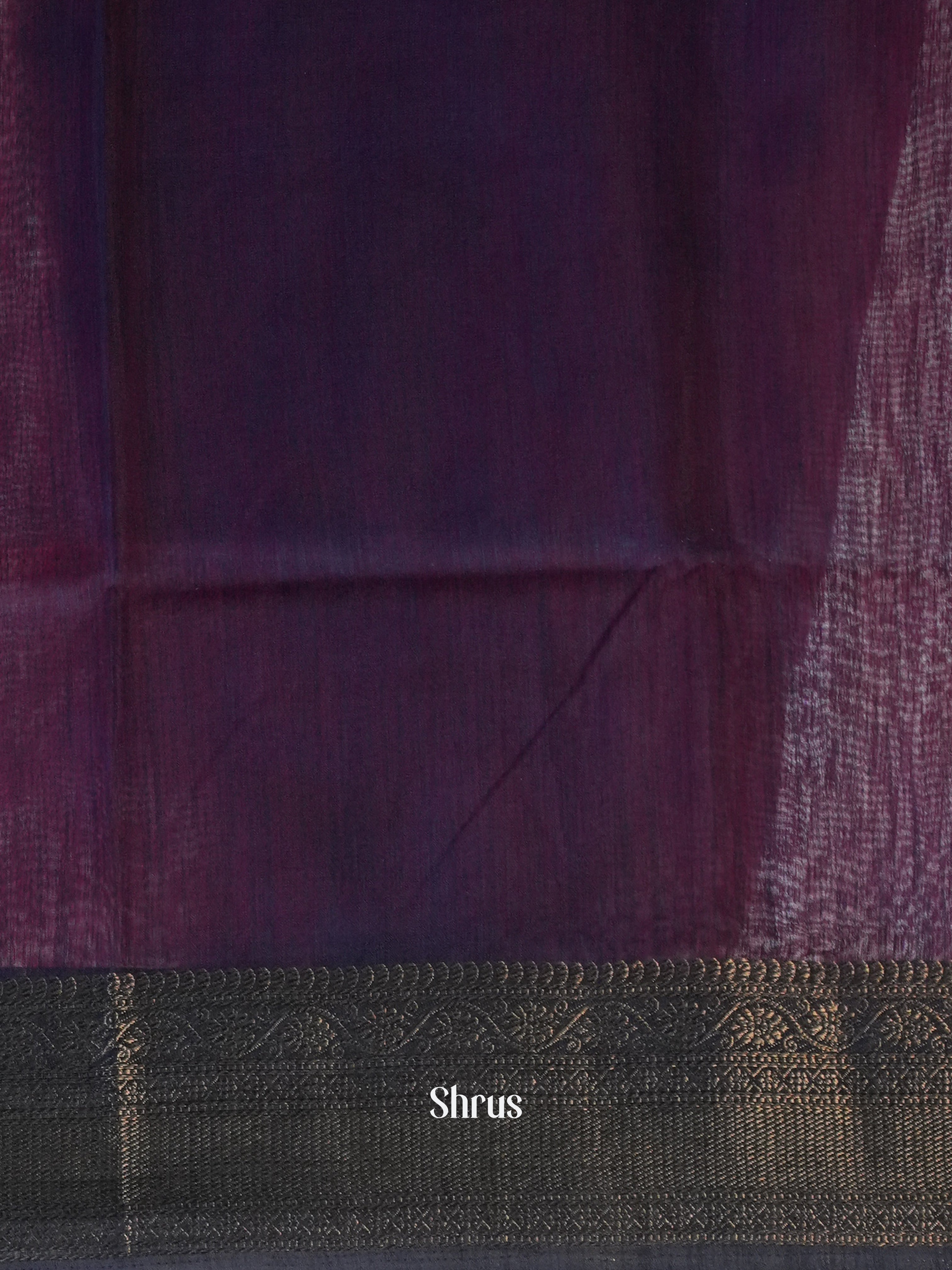 Red & Blue - Semi Jute Saree - Shop on Shrus.com