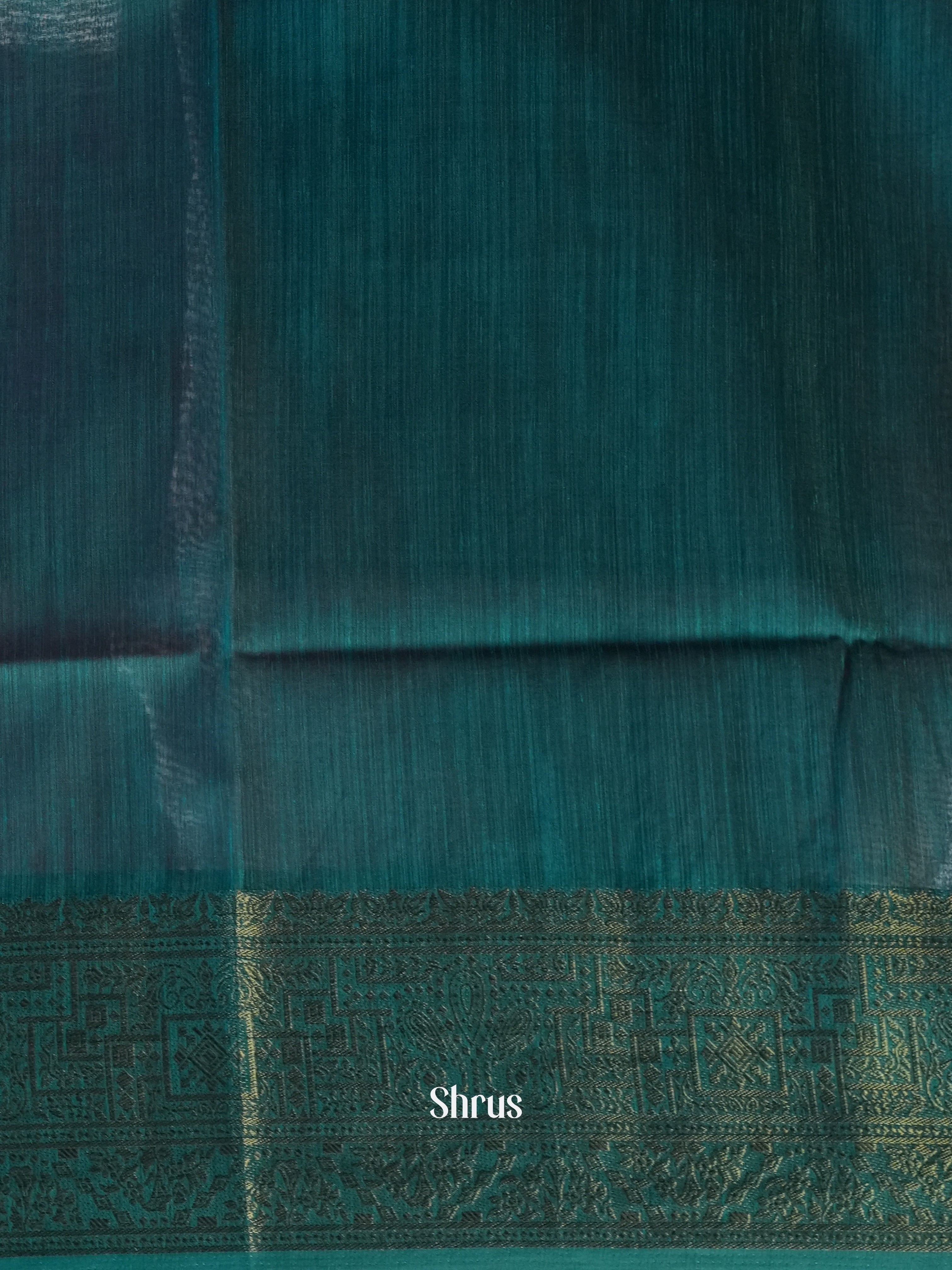 Purple & Blue - Semi Jute Saree - Shop on Shrus.com