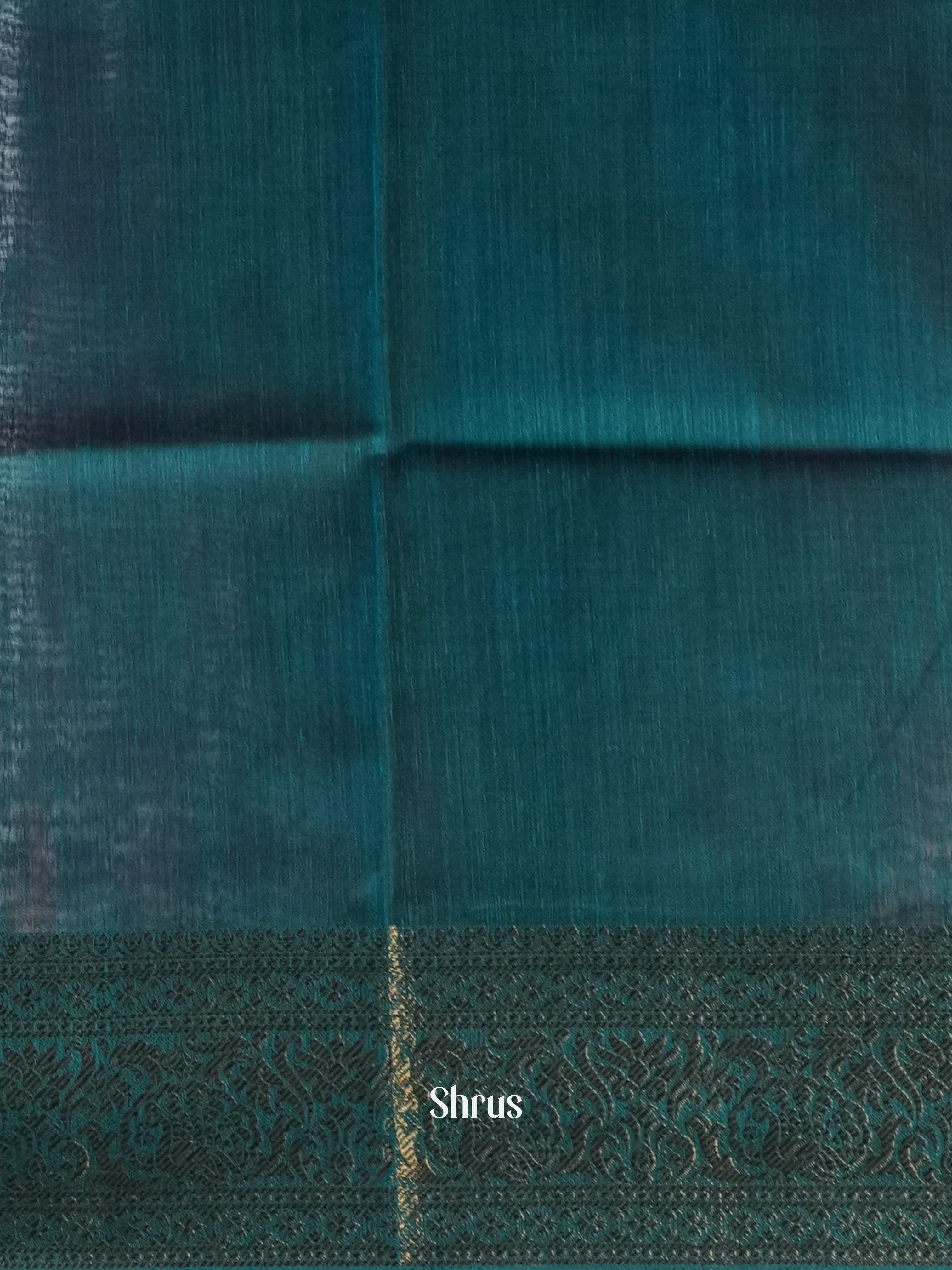 Maroon & Blue - Semi Jute Saree - Shop on Shrus.com