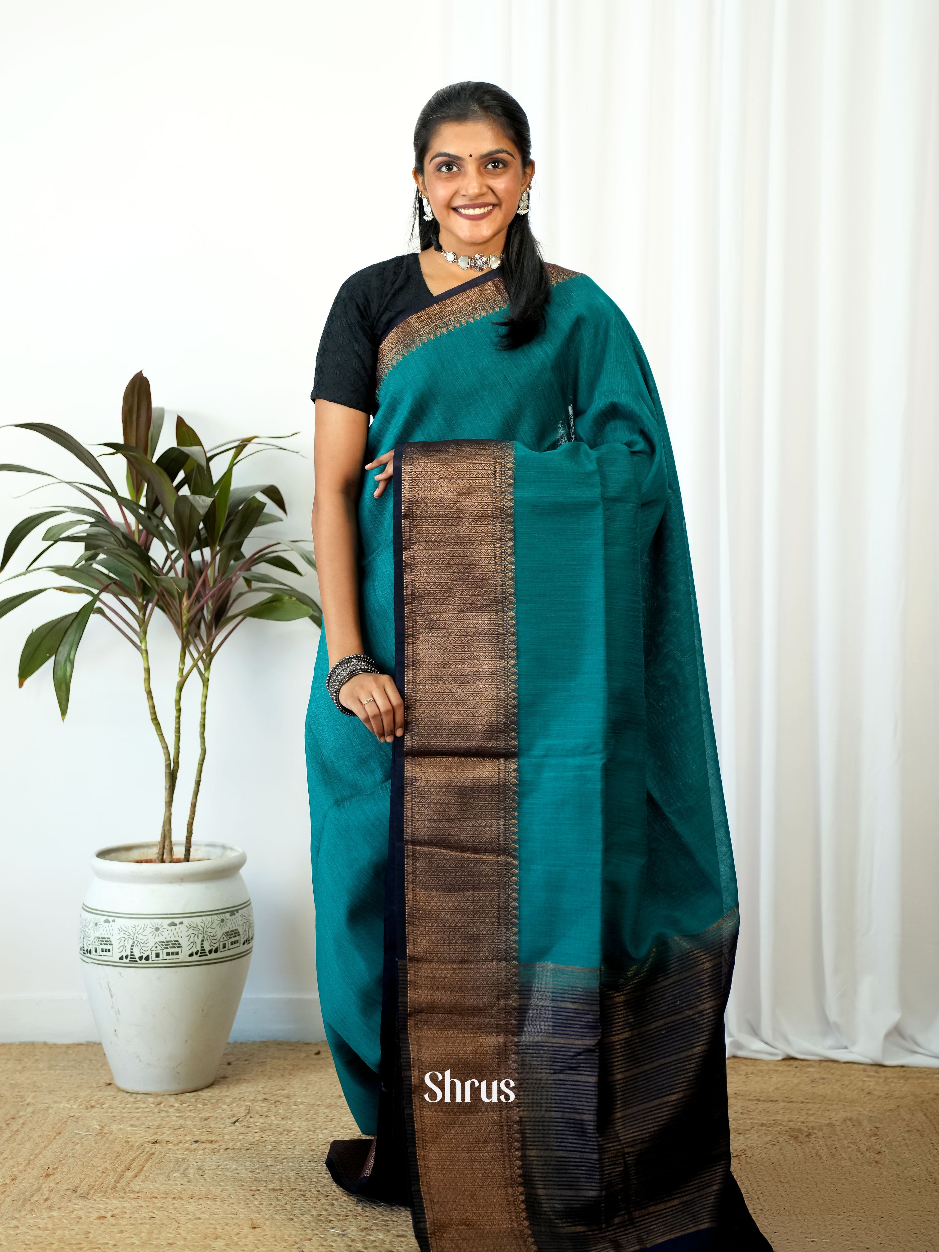 Teal & Blue- Semi Jute - Shop on Shrus.com