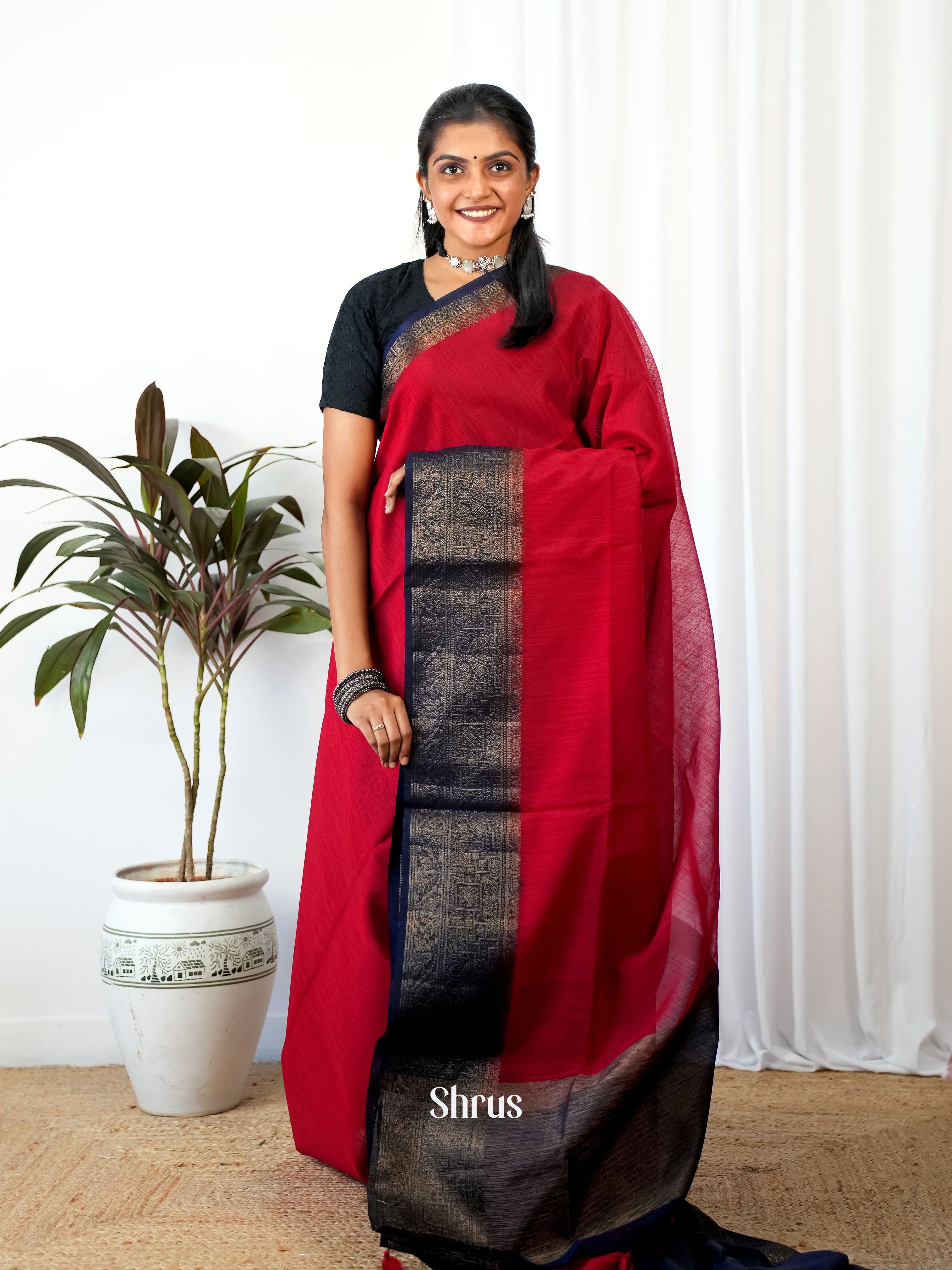 Red & Violet - Semi Jute - Shop on Shrus.com