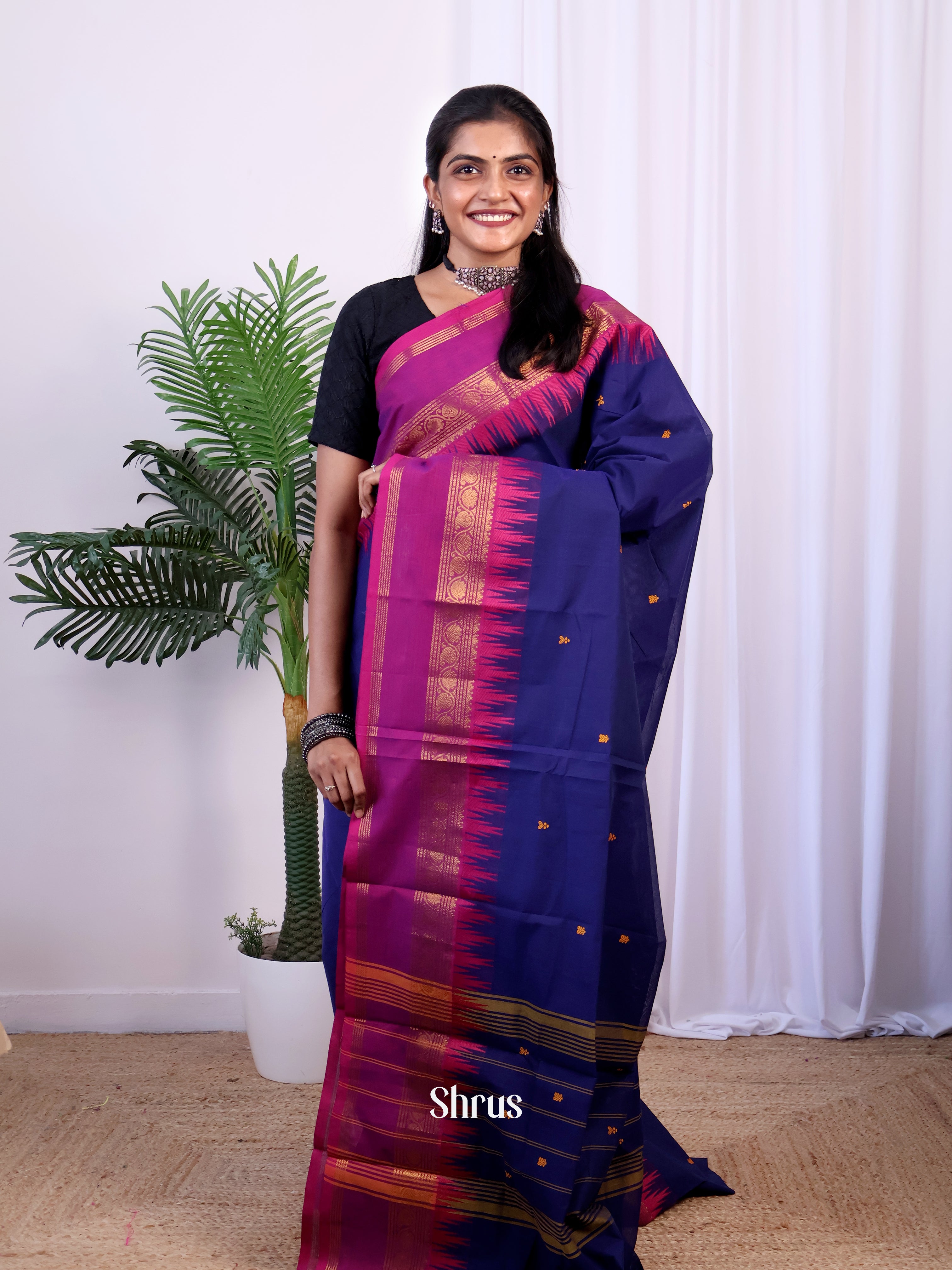 CIS28593 - Chettinad Cotton Saree - Shop on Shrus.com