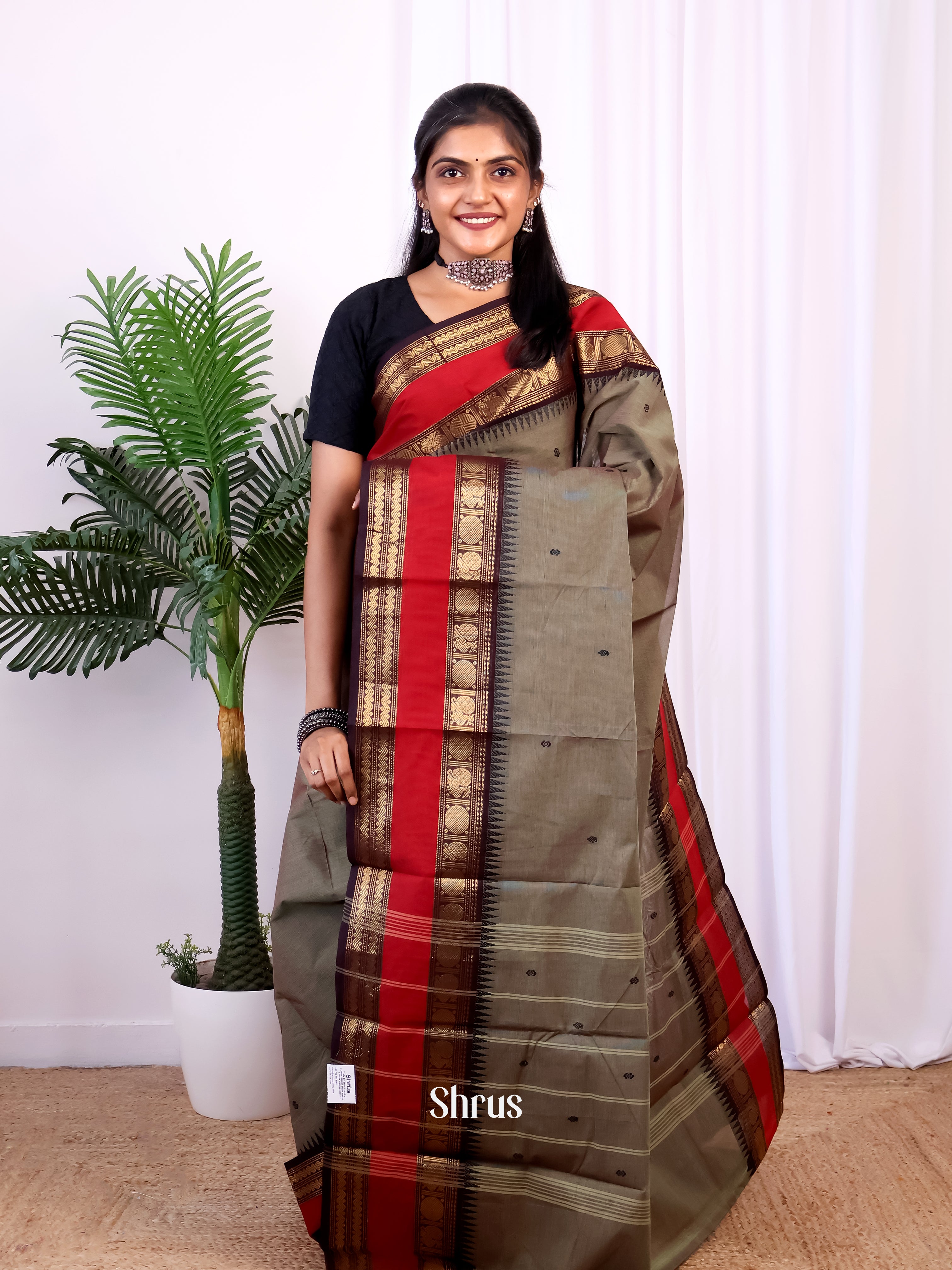 CIS28620 - Chettinad Cotton Saree - Shop on Shrus.com