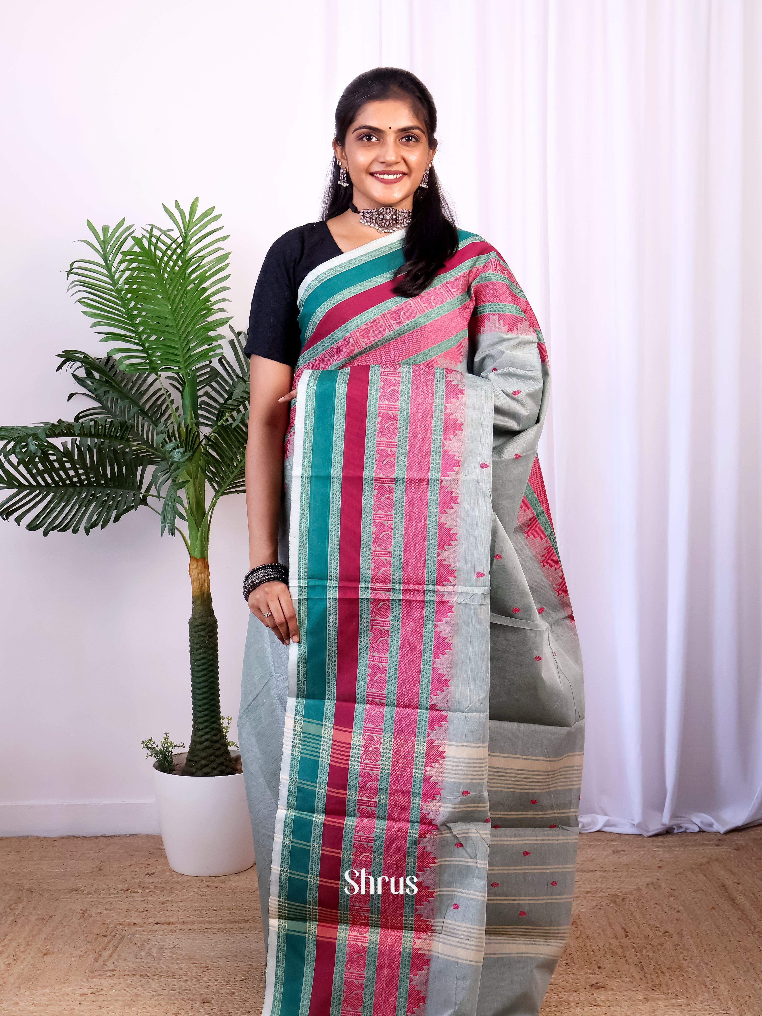 CIS28685 - Chettinad Cotton Saree - Shop on Shrus.com