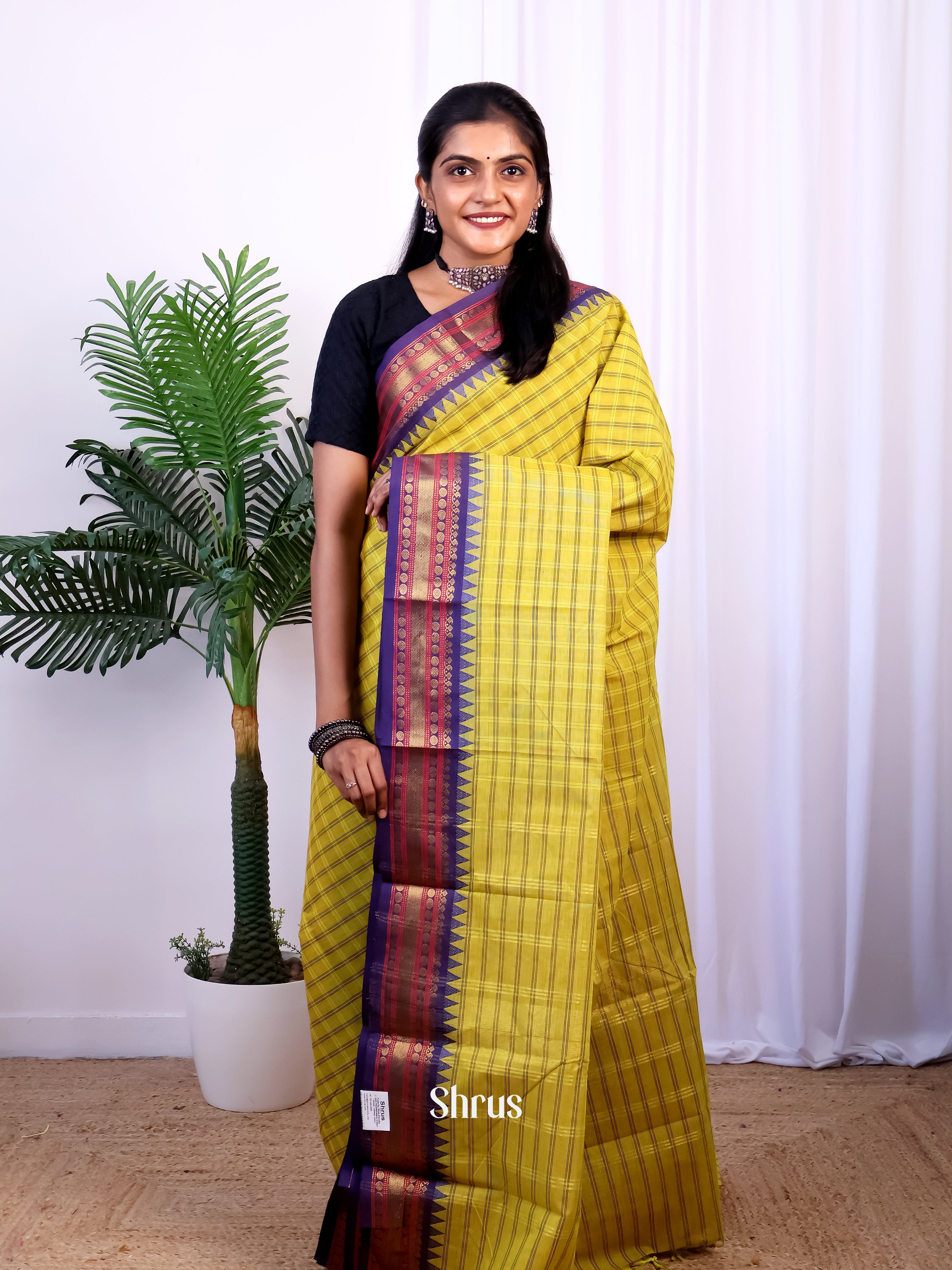 CIS28715 - Chettinad Cotton Saree - Shop on Shrus.com