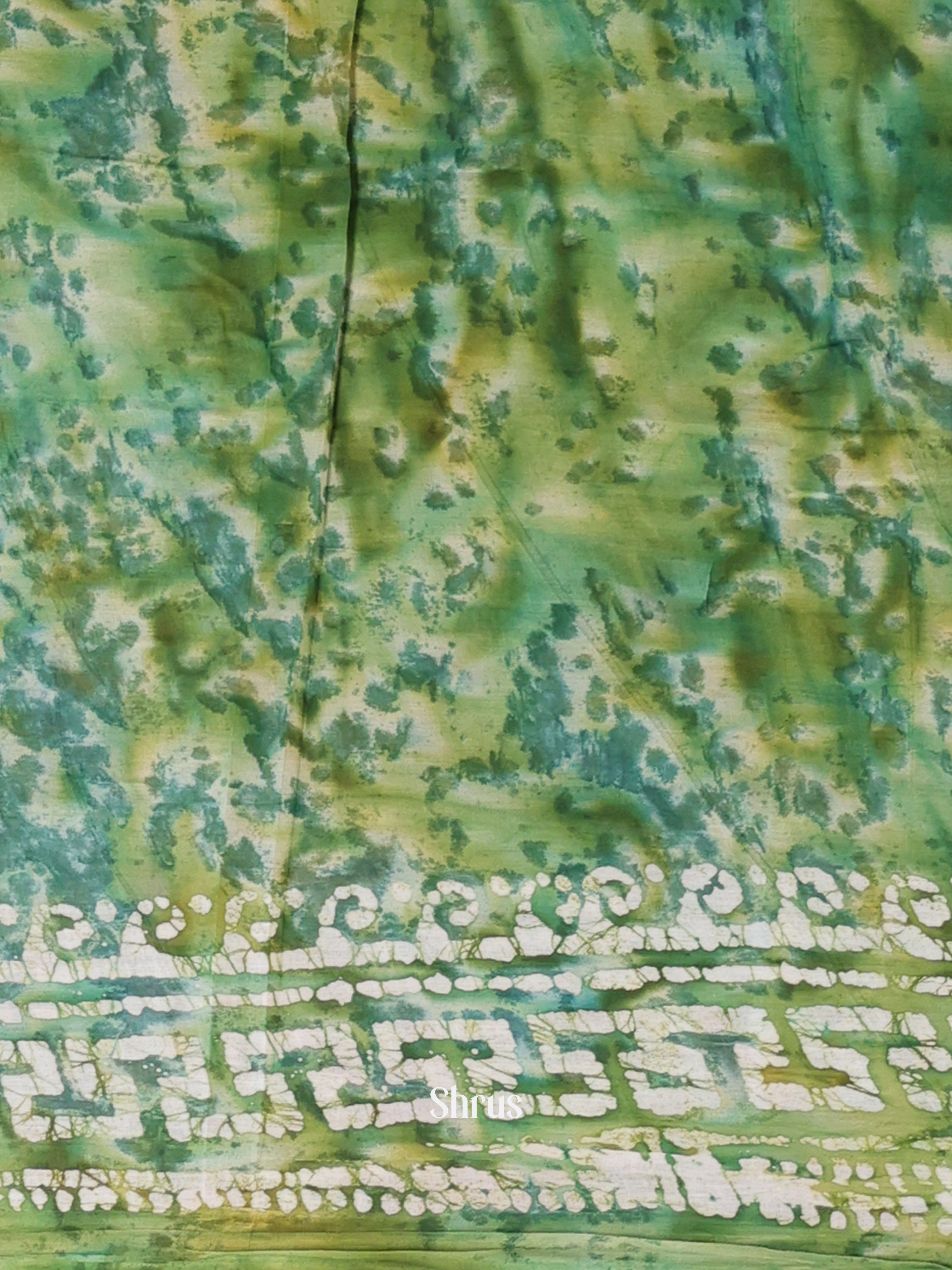 Green - Cotton Saree - Shop on Shrus.com