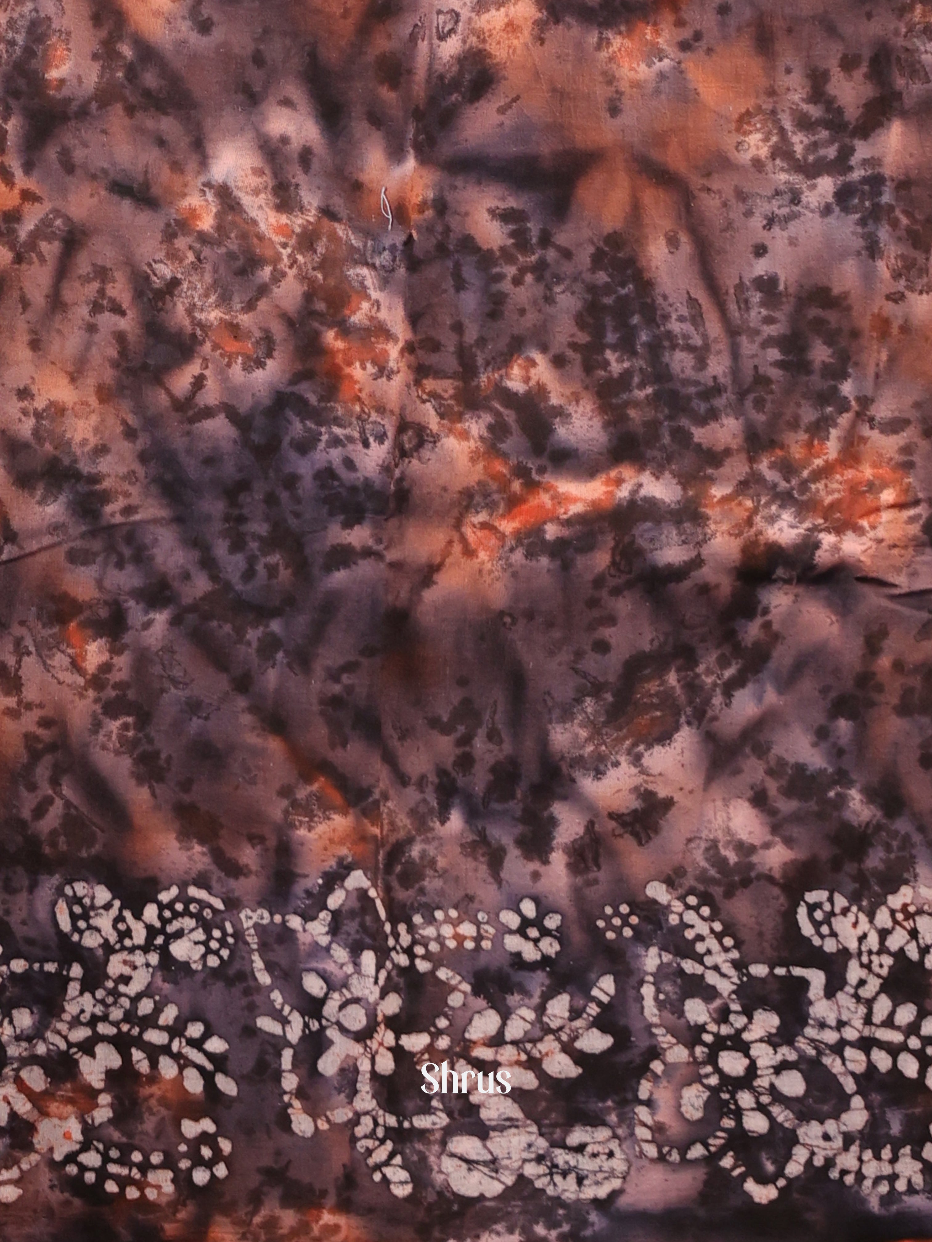 Orange & Purple - Cotton Saree - Shop on Shrus.com