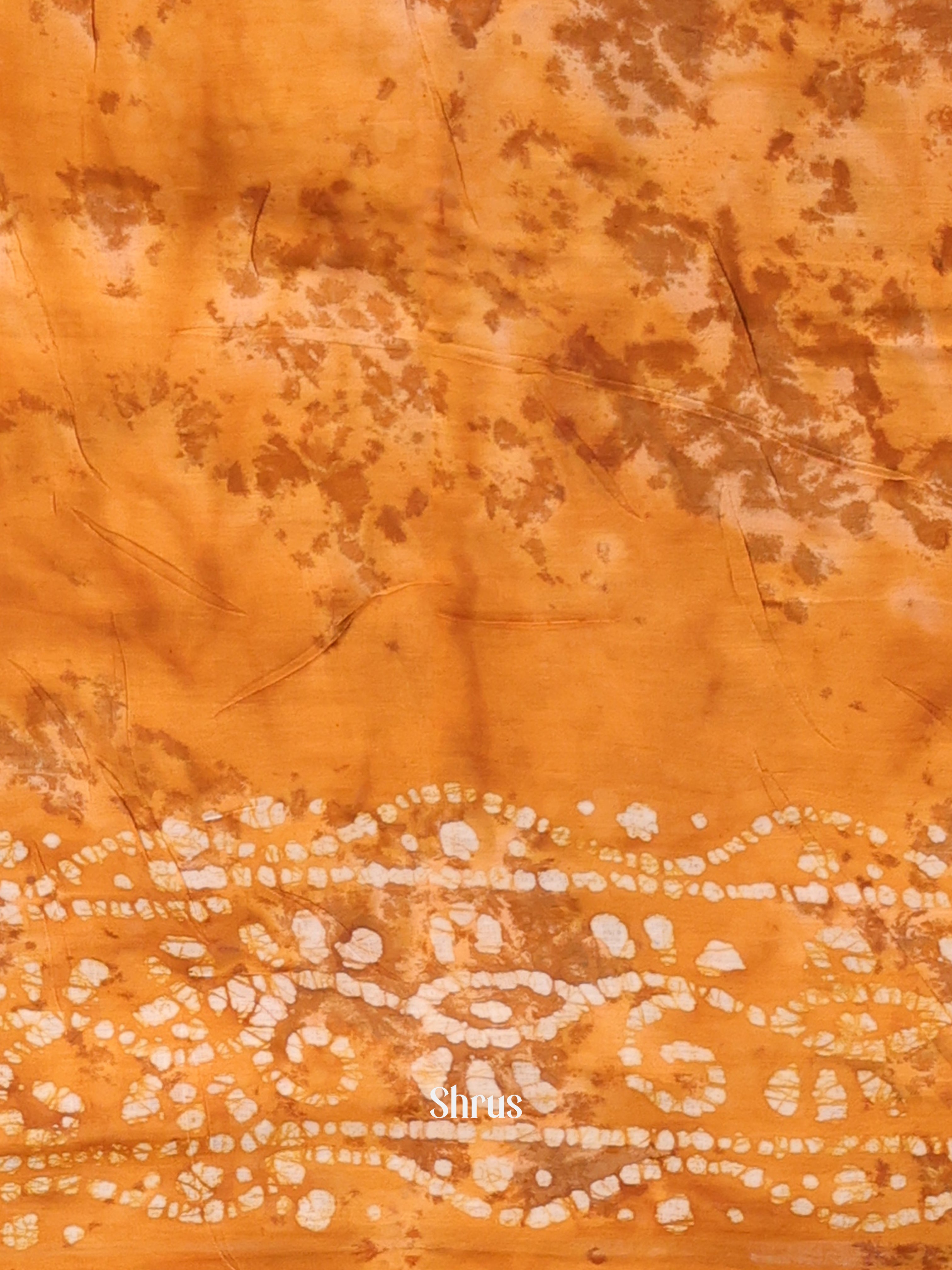 Mustard - Cotton Saree - Shop on Shrus.com