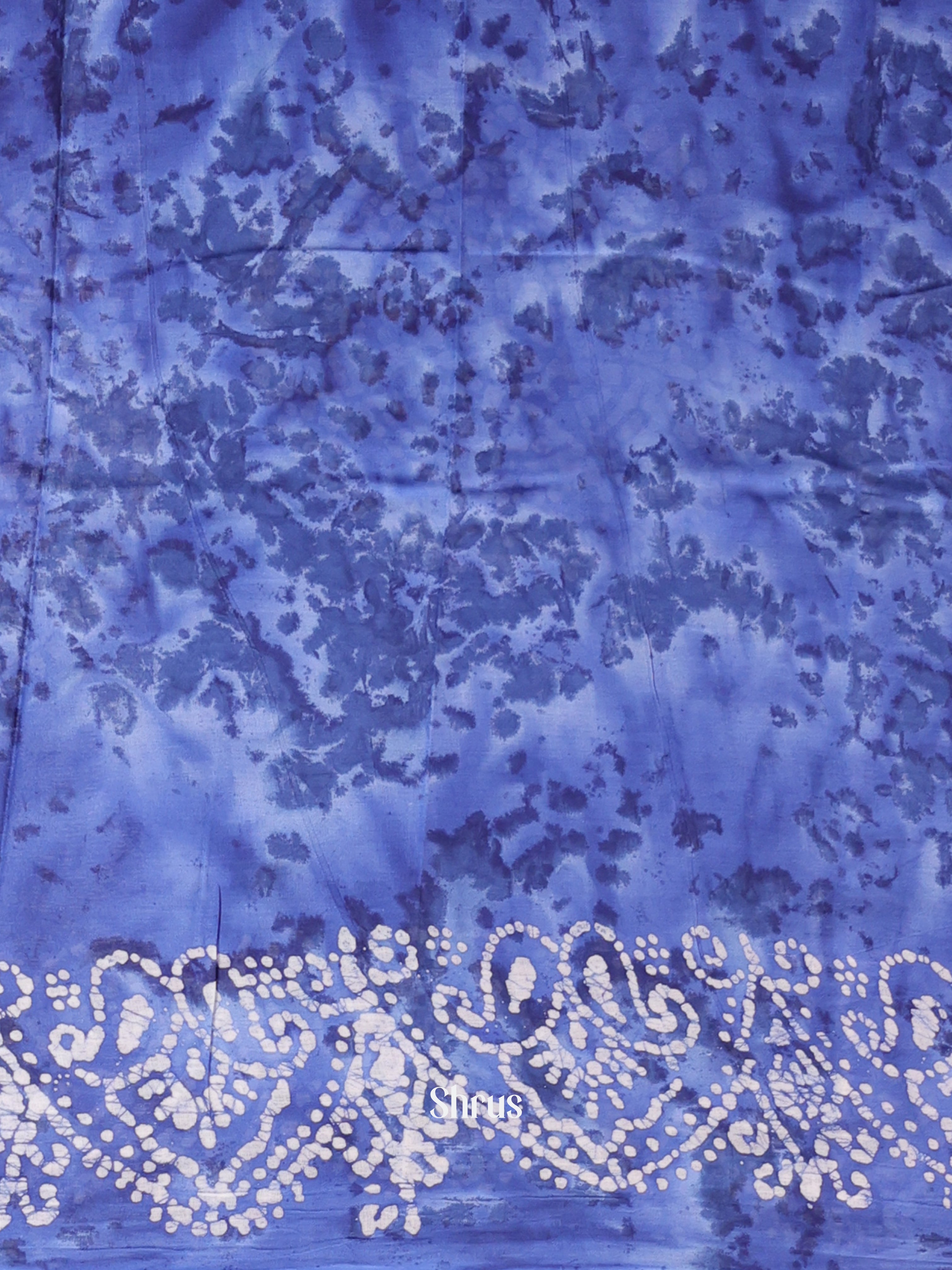 Blue - Cotton Saree - Shop on Shrus.com