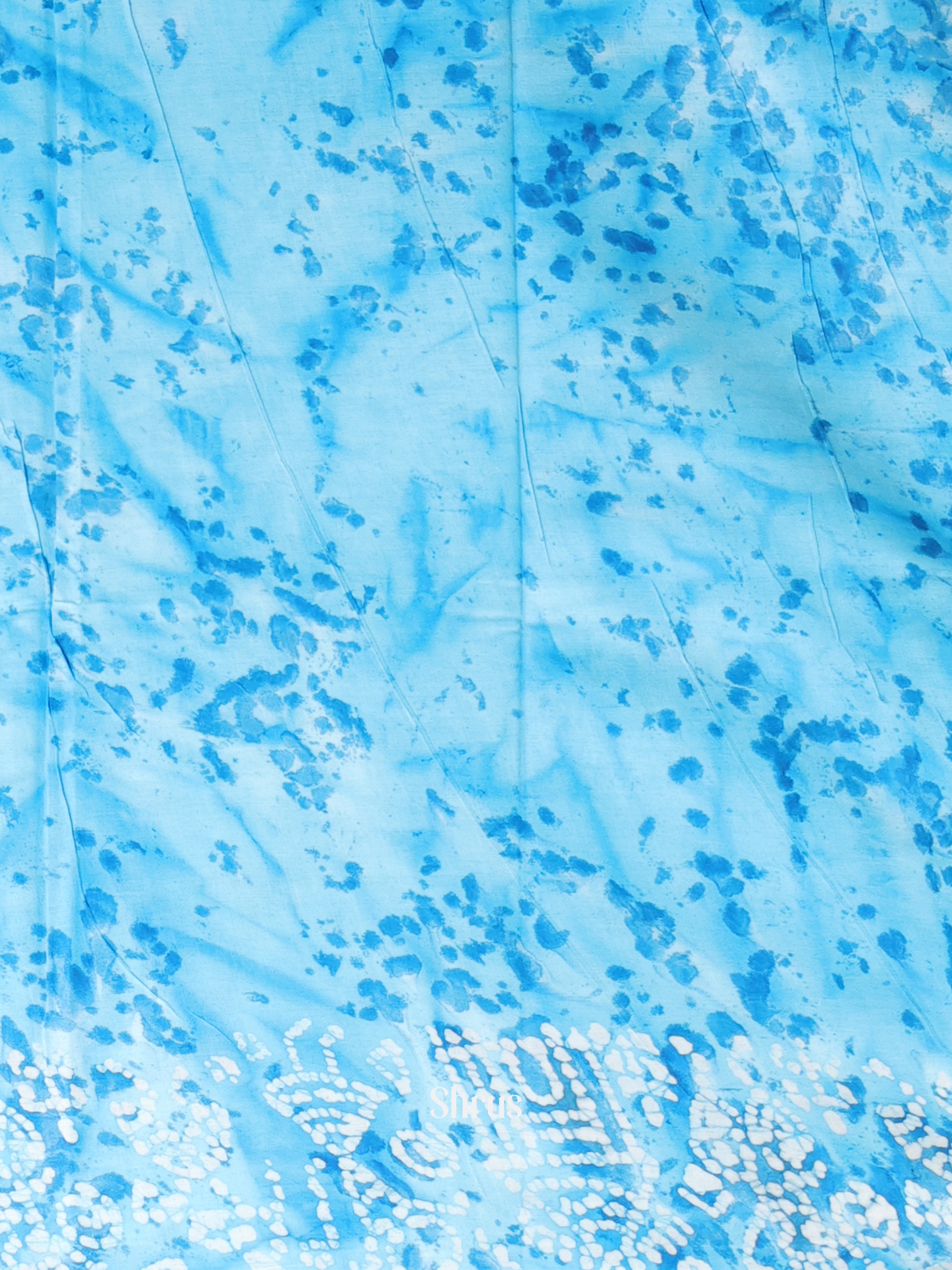 blue - Cotton Saree - Shop on Shrus.com