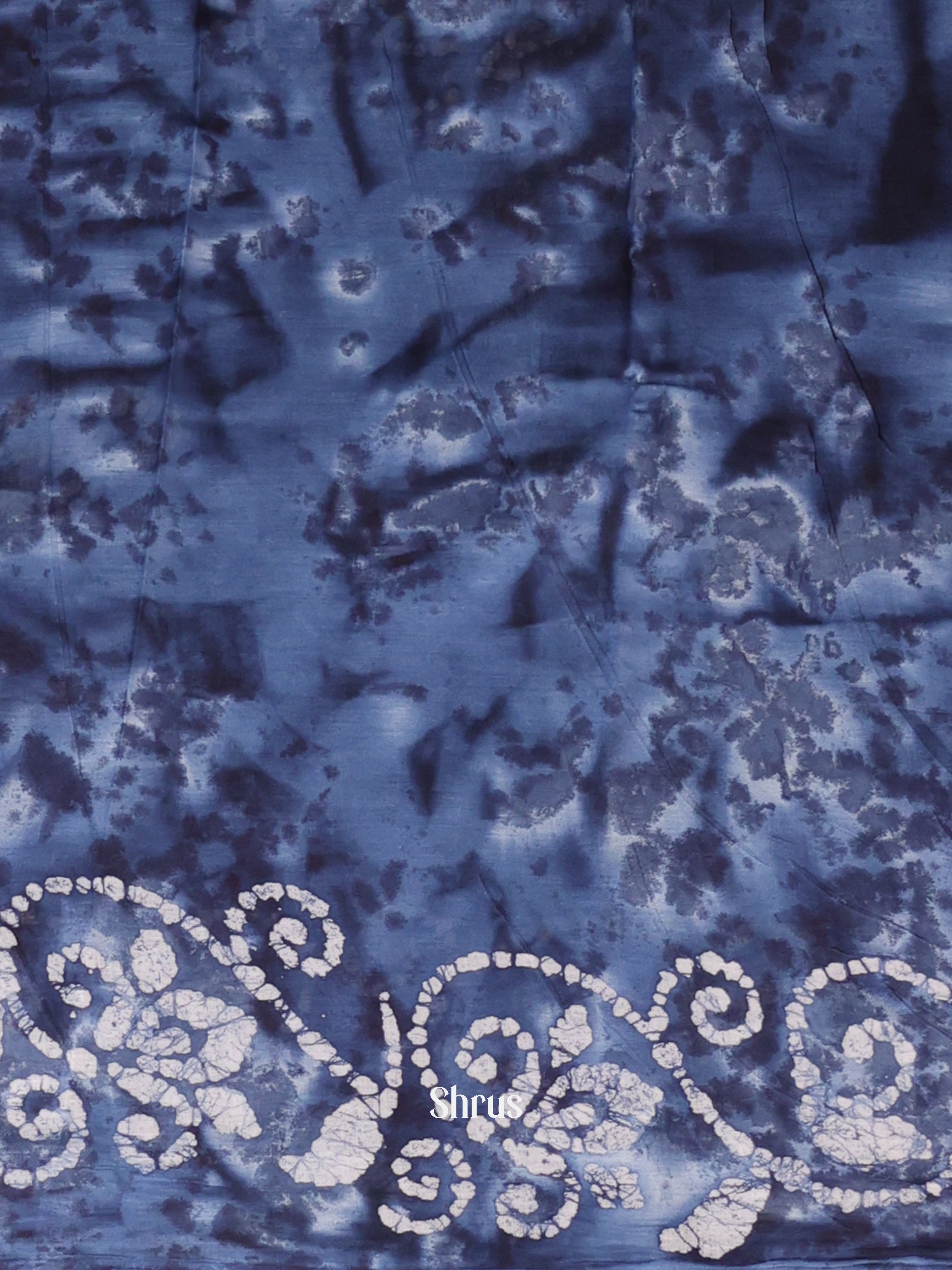 Blue - Cotton Saree - Shop on Shrus.com