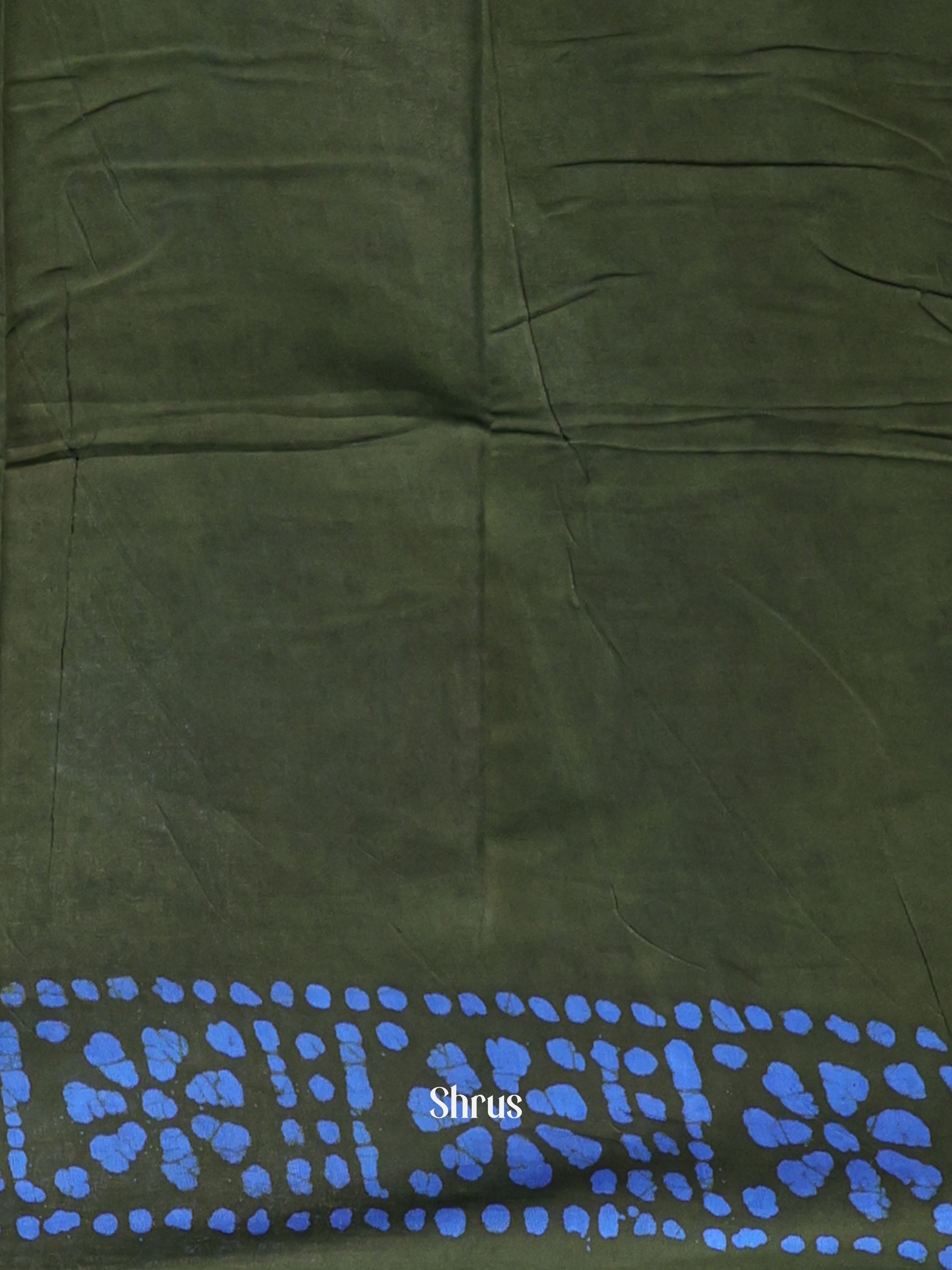 Green & Blue - Cotton Saree - Shop on Shrus.com