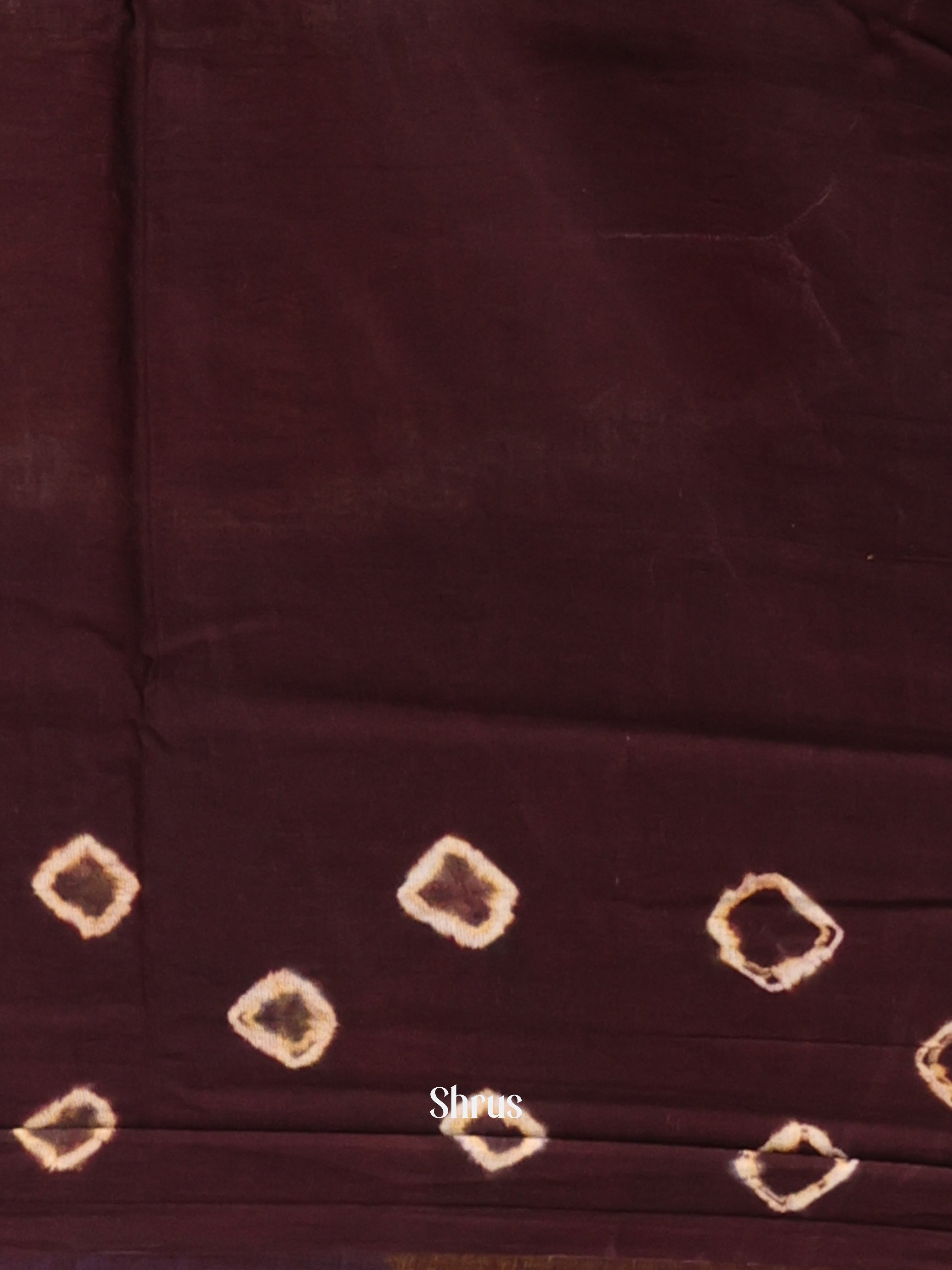 Brown & Orange - Cotton Saree - Shop on Shrus.com