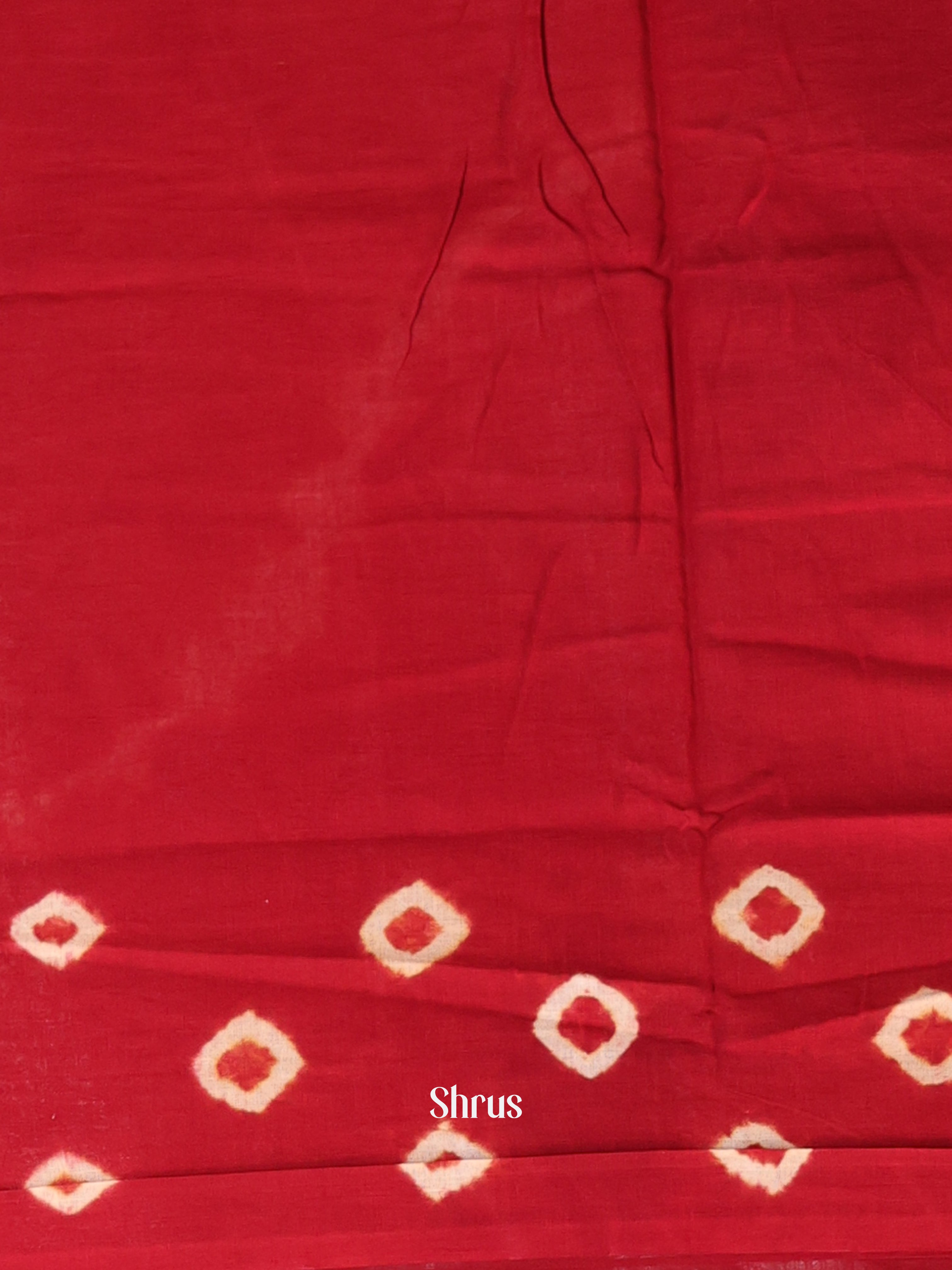 Brick & Red - Cotton Saree - Shop on Shrus.com