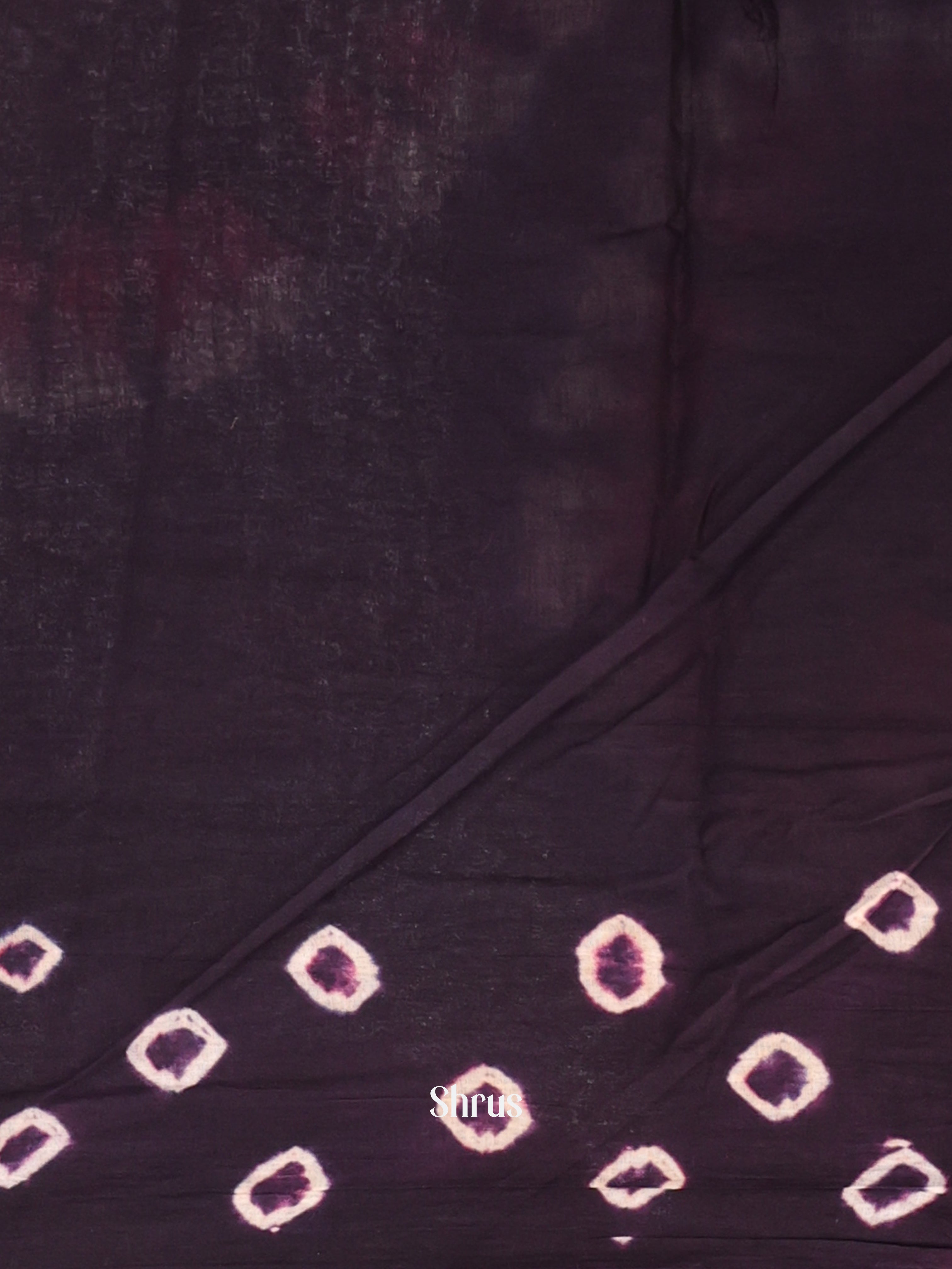 Black & Red - Cotton Saree - Shop on Shrus.com