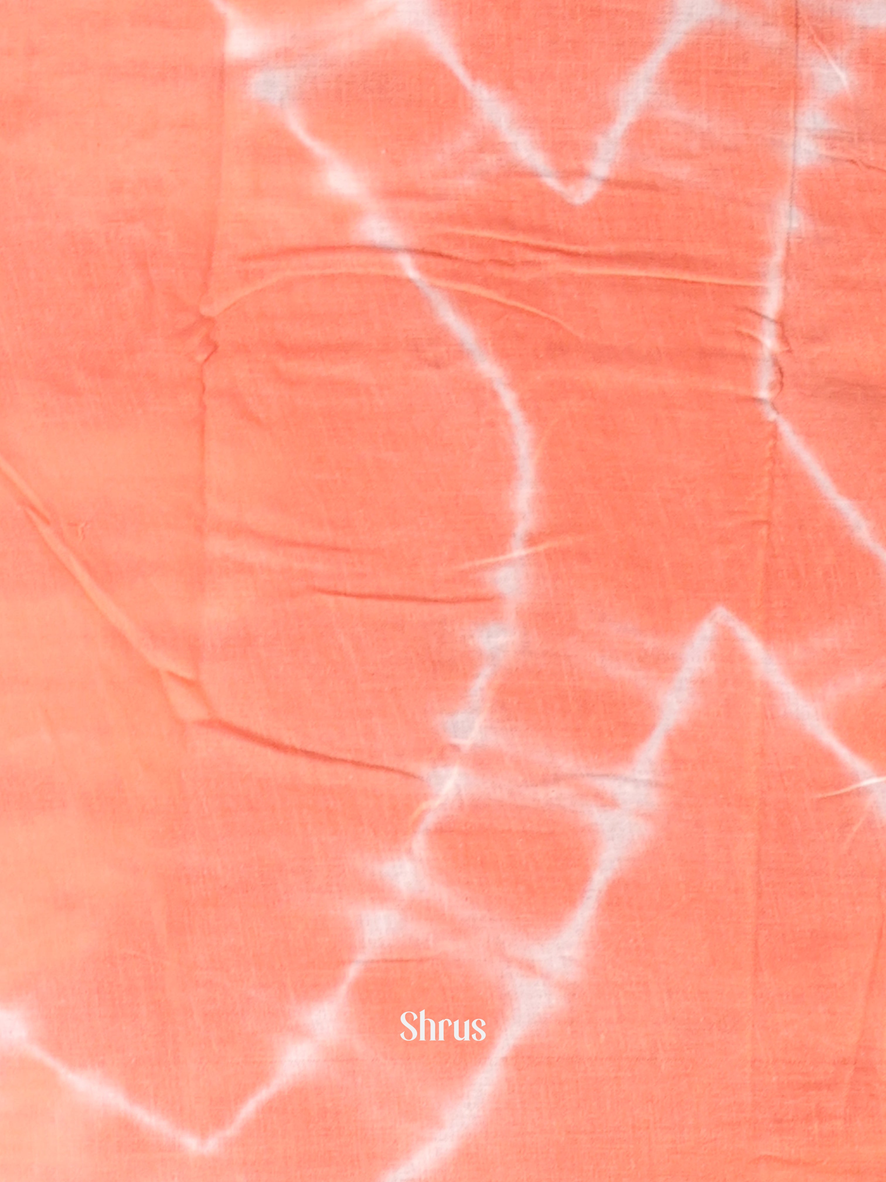 Peach & Grey - Cotton Saree - Shop on Shrus.com