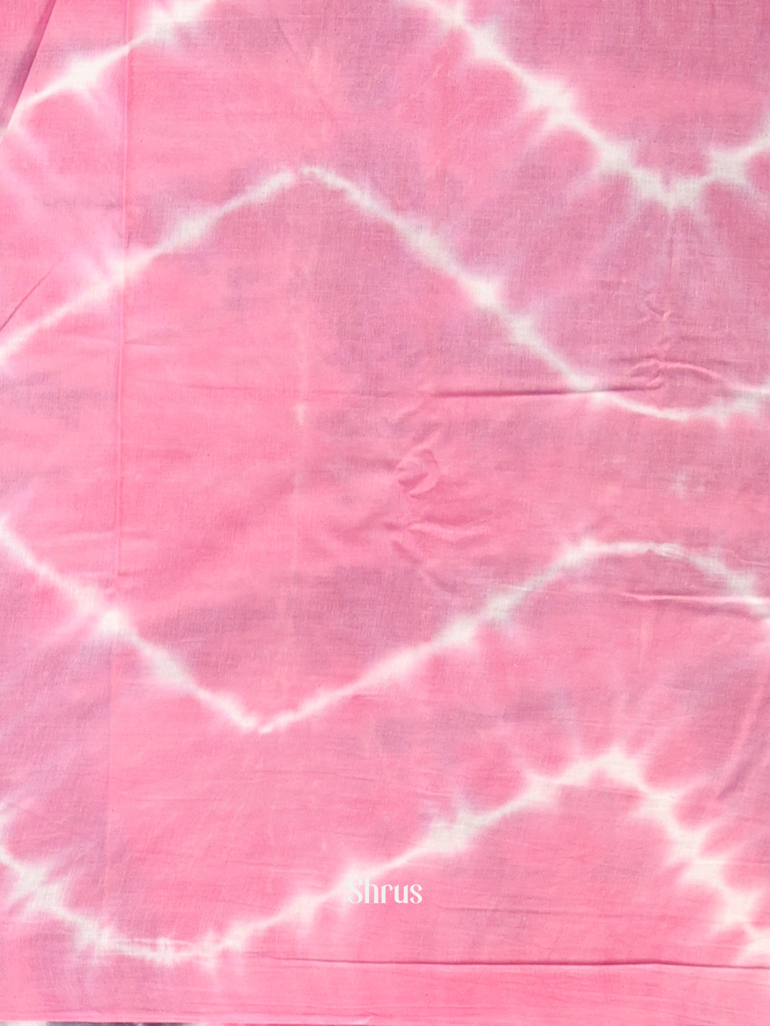 Pink & White - Cotton Saree - Shop on Shrus.com