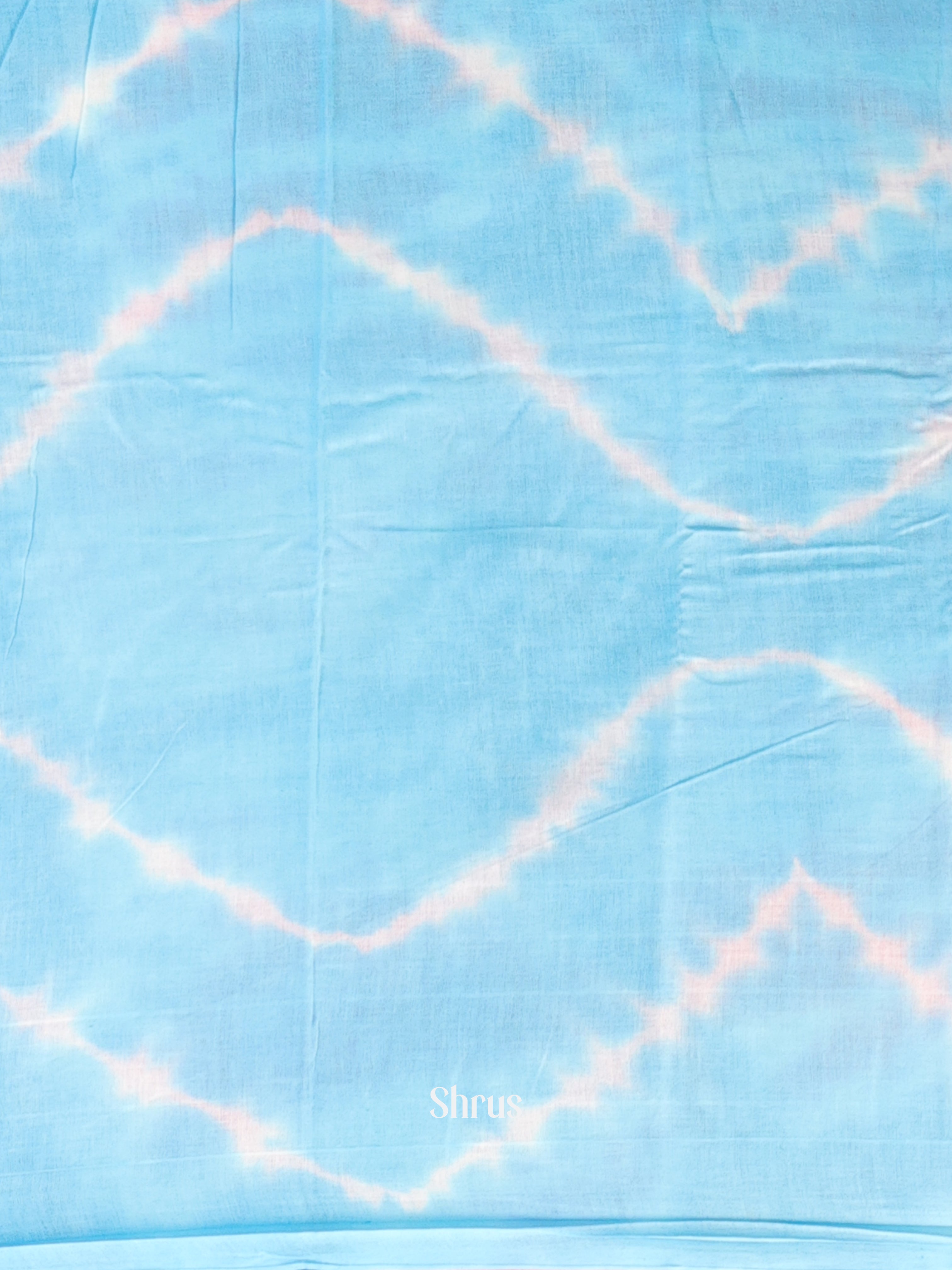 Blue & Pink - Cotton Saree - Shop on Shrus.com