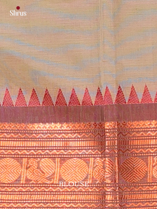 Grey & Brown - Chettinad Cotton Saree - Shop on Shrus.com