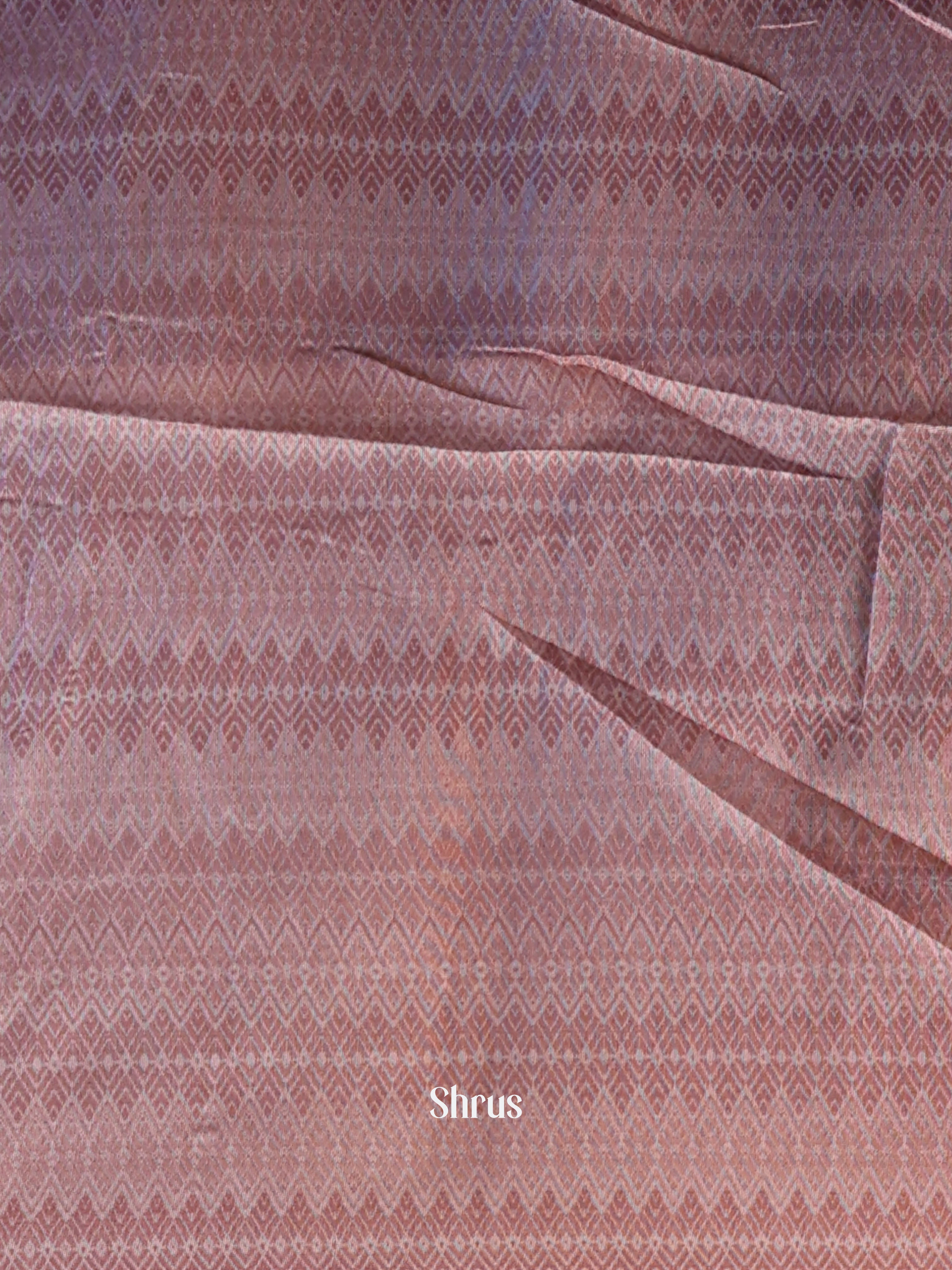 Purple & Brown- Semi Jute Saree - Shop on Shrus.com