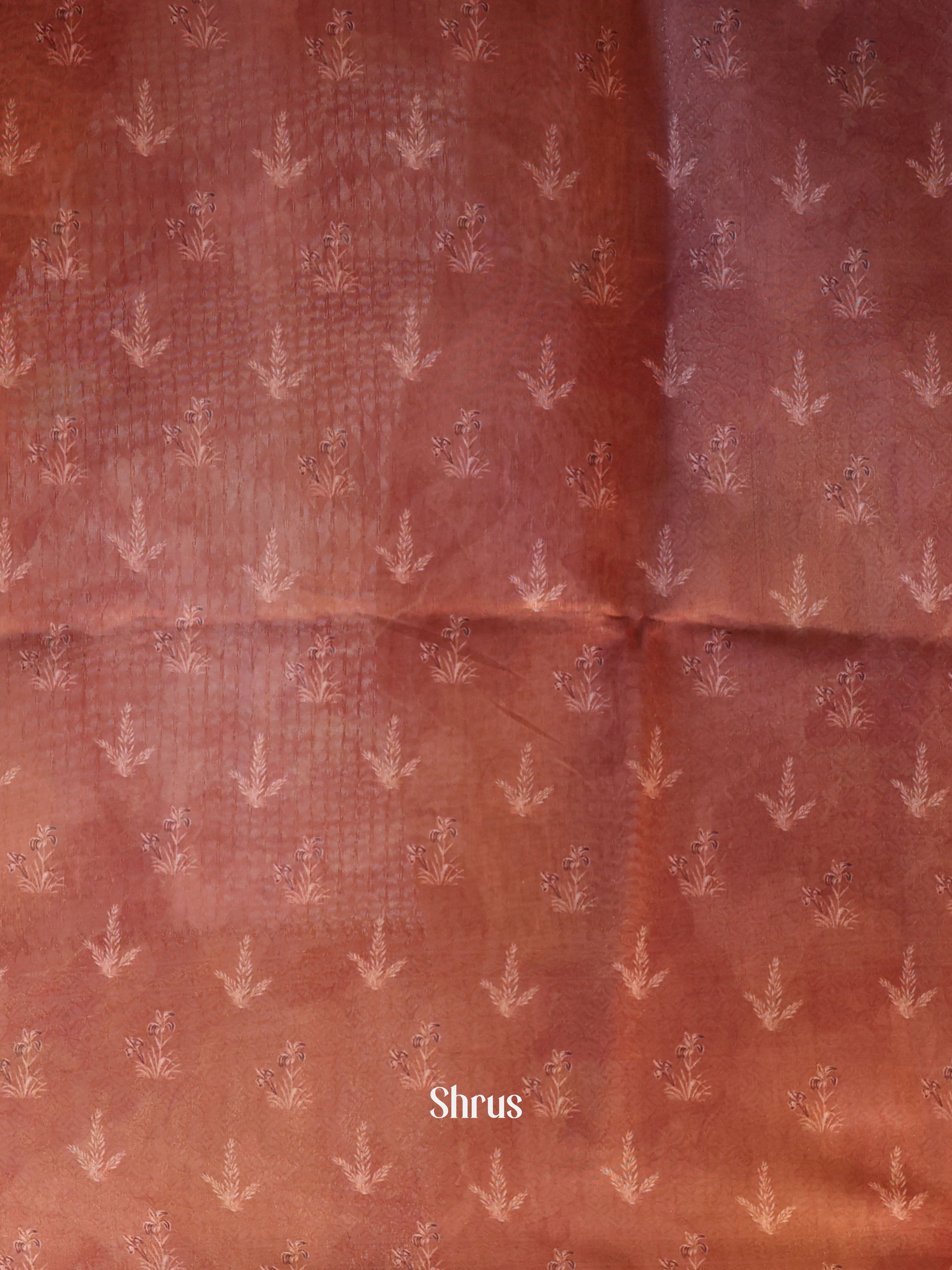 Brown - Semi Jute Saree - Shop on Shrus.com