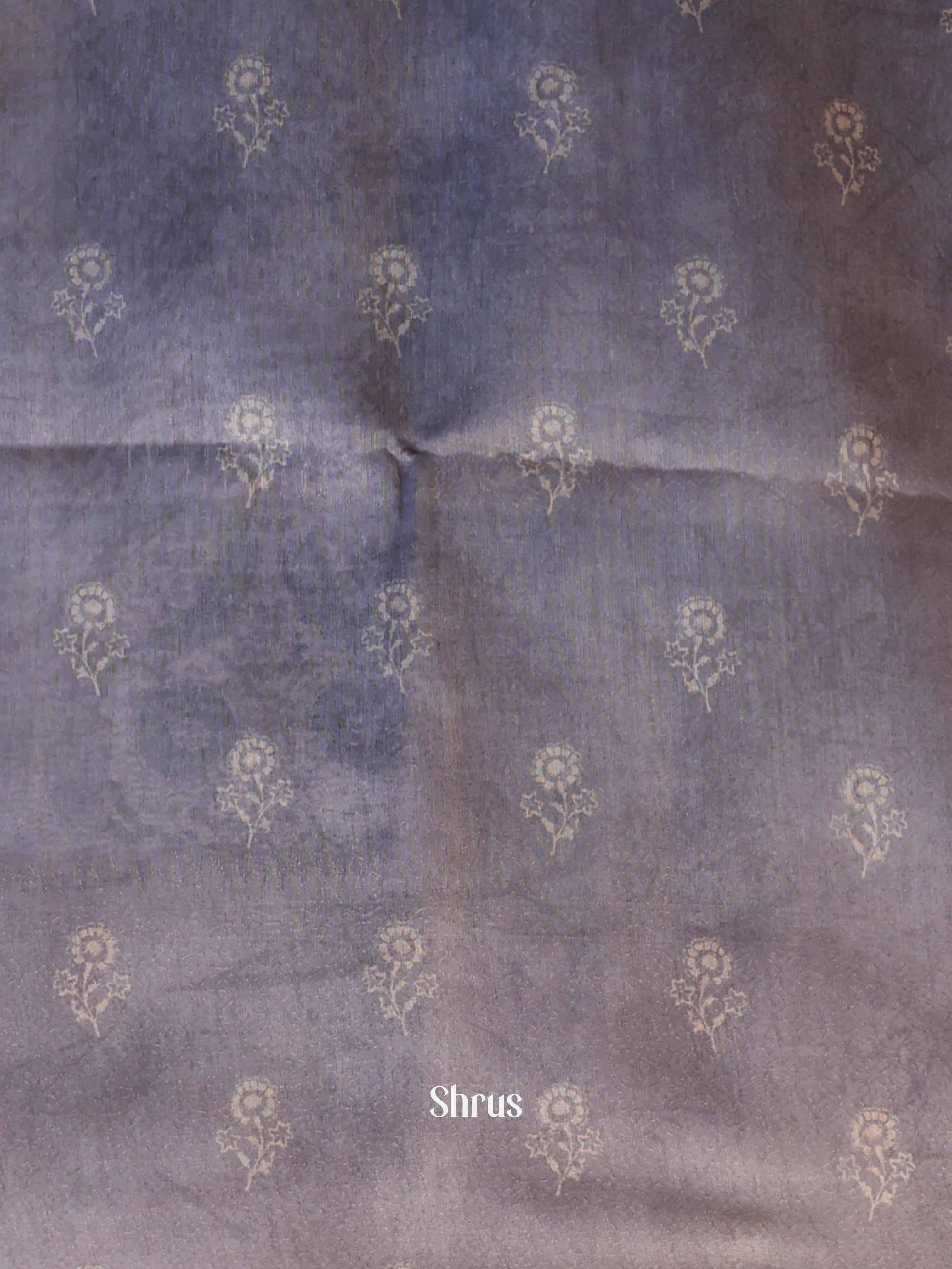 Purple & Brown - Semi Jute Saree - Shop on Shrus.com