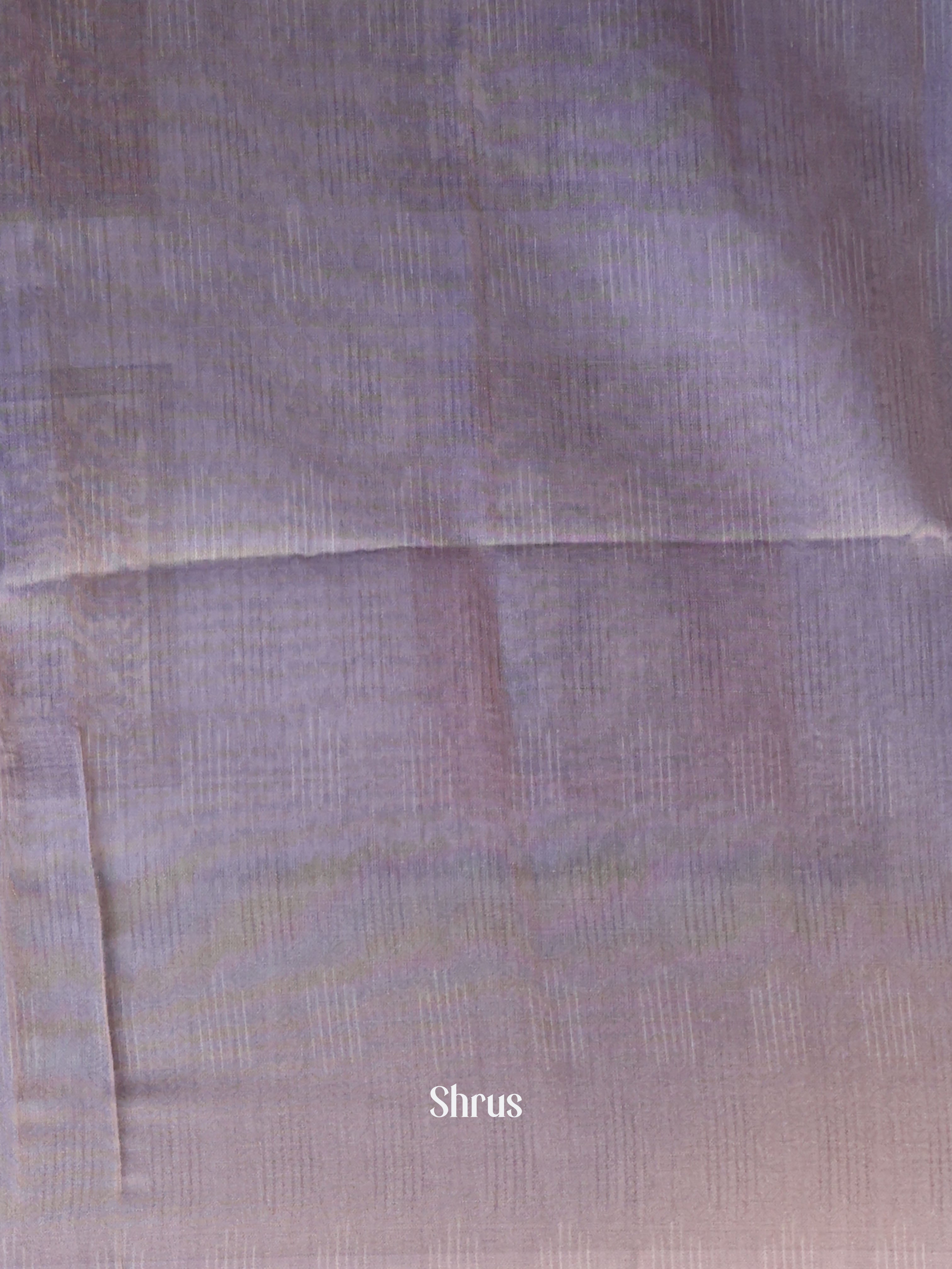 Purple & Blue - Semi Jute Saree - Shop on Shrus.com