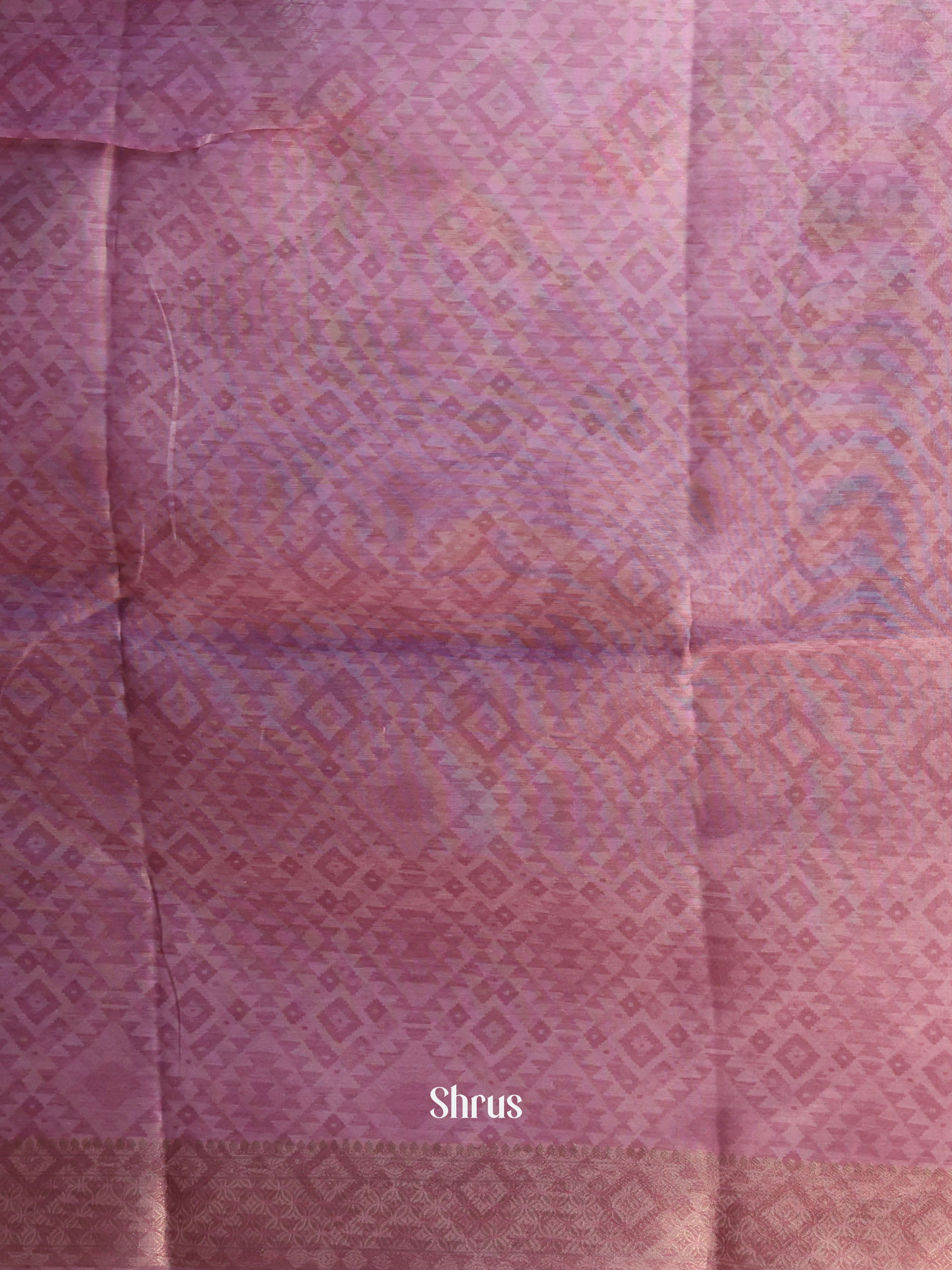 Purple & Violet -Semi Jute Saree - Shop on Shrus.com