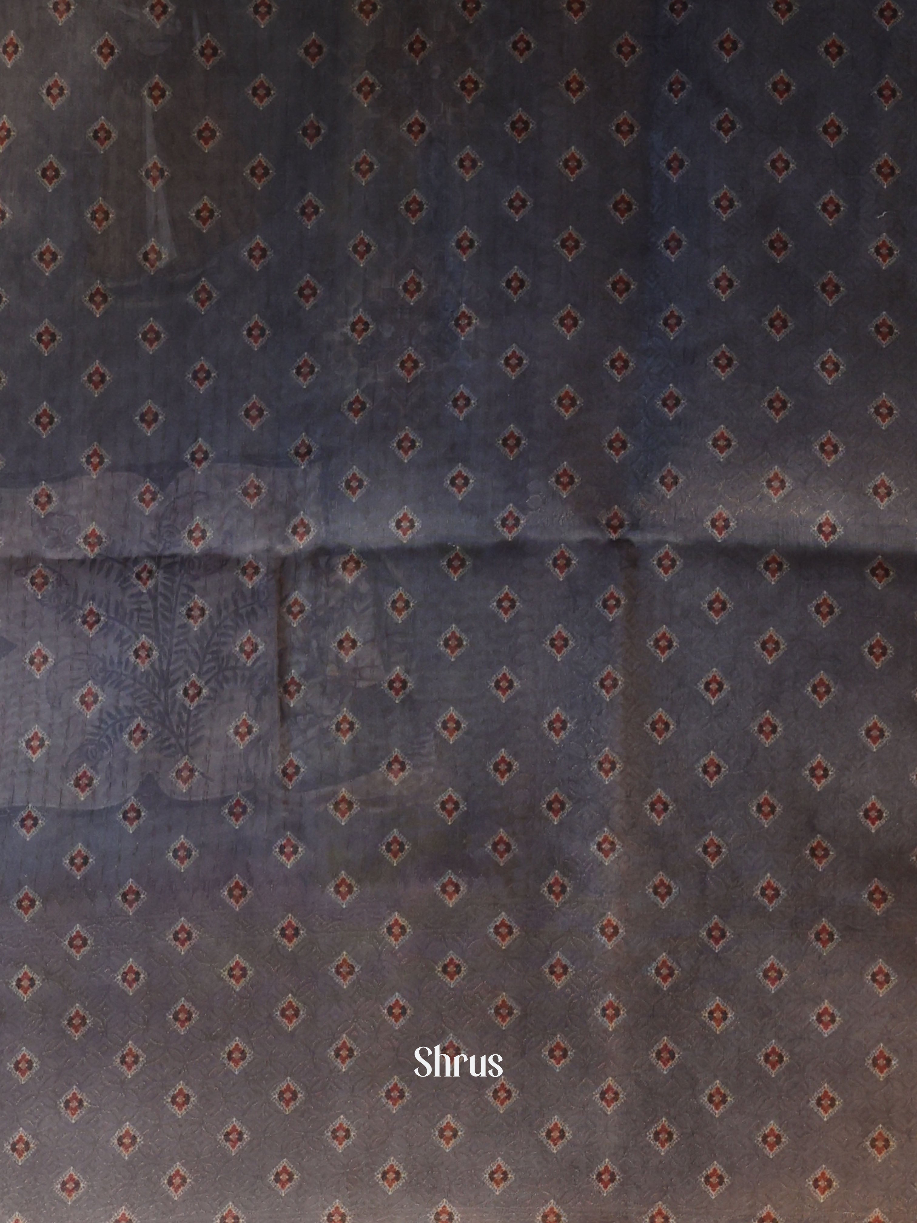 Grey & Brown - Semi Jute Saree - Shop on Shrus.com