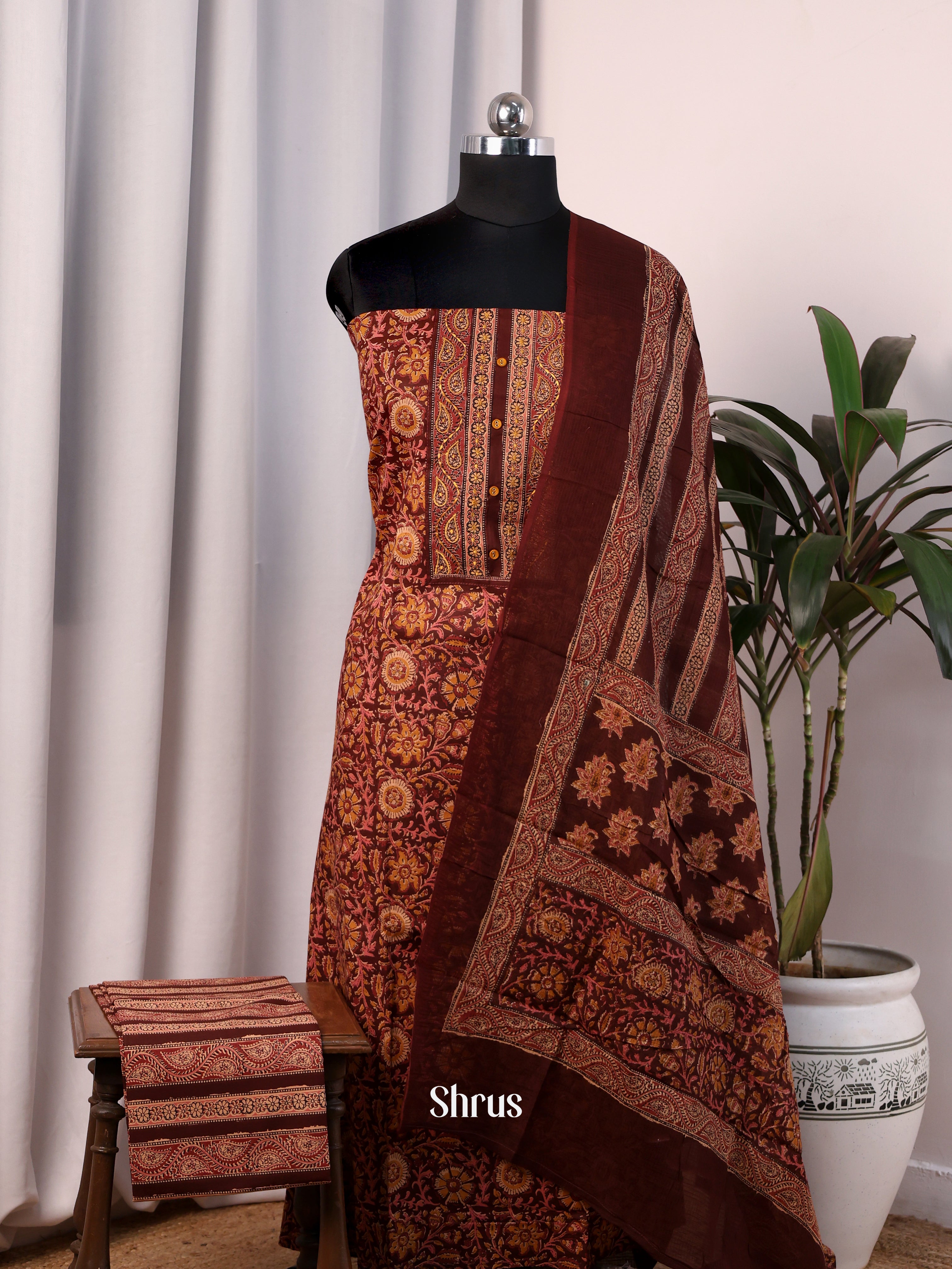 Brown - Cotton salwar - Shop on Shrus.com