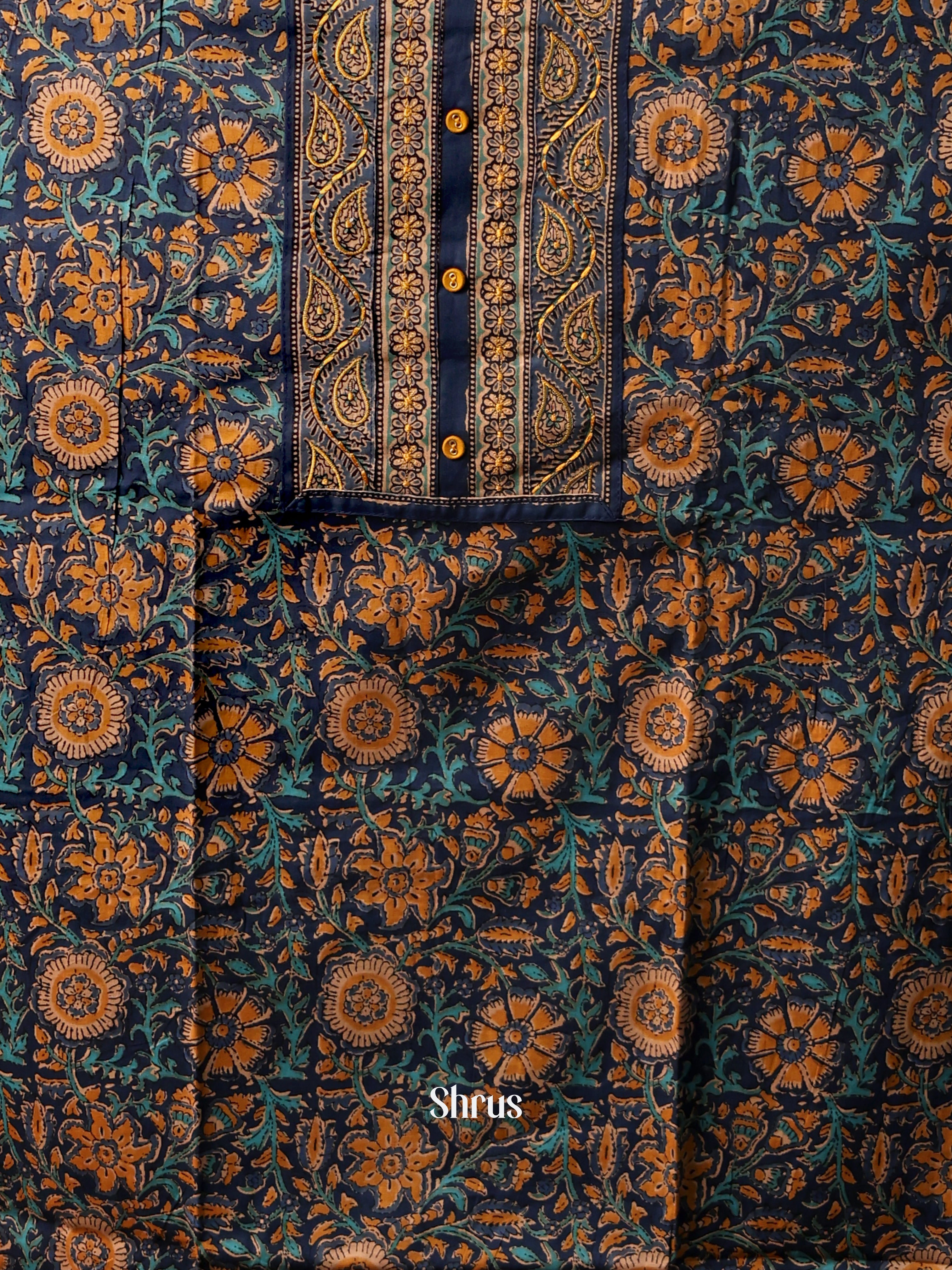 Blue - Cotton salwar - Shop on Shrus.com