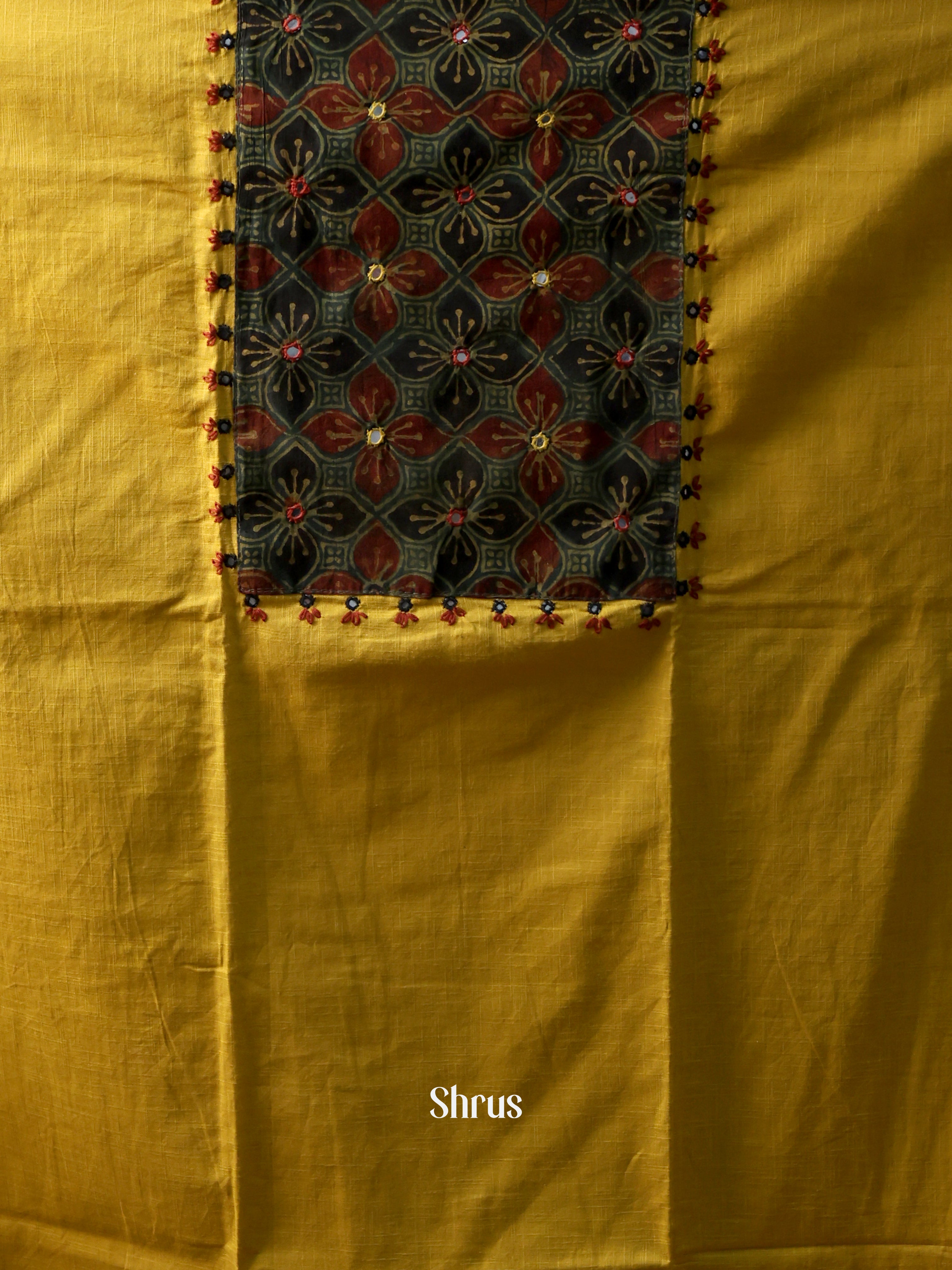 Yellow & Green - Cotton salwar - Shop on Shrus.com