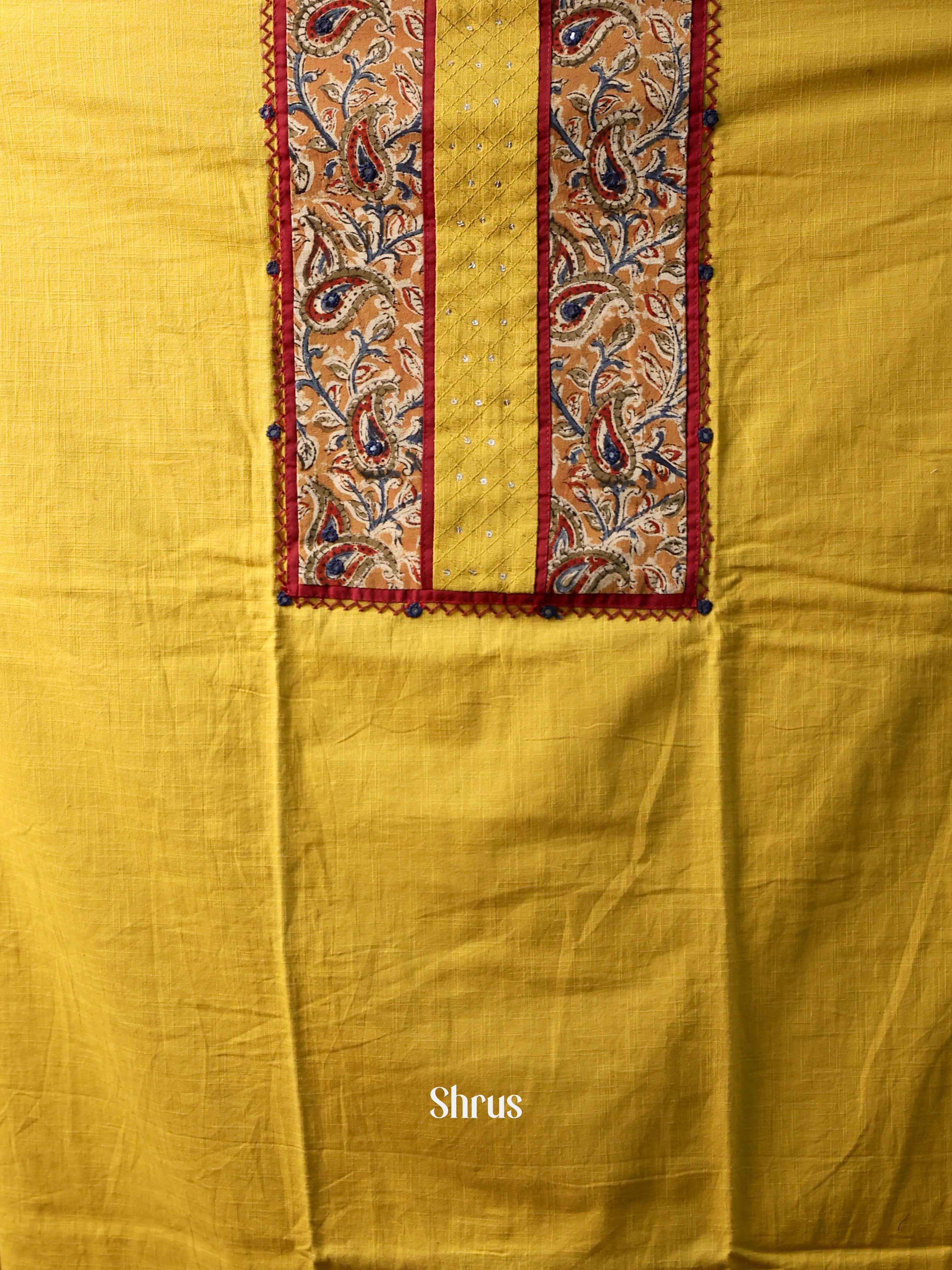 Yellow & Red - Cotton salwar - Shop on Shrus.com