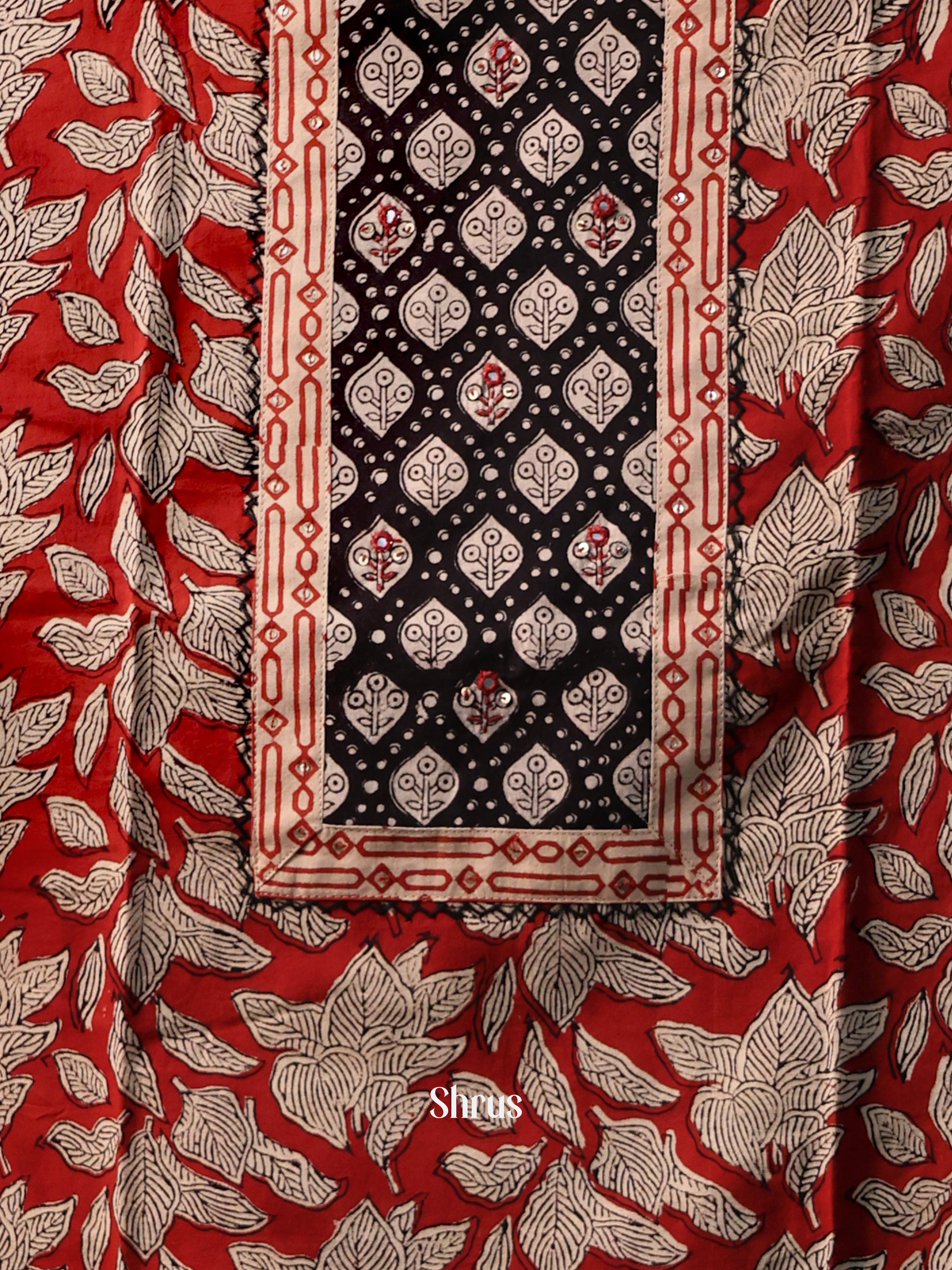 Red & Black - Cotton salwar - Shop on Shrus.com