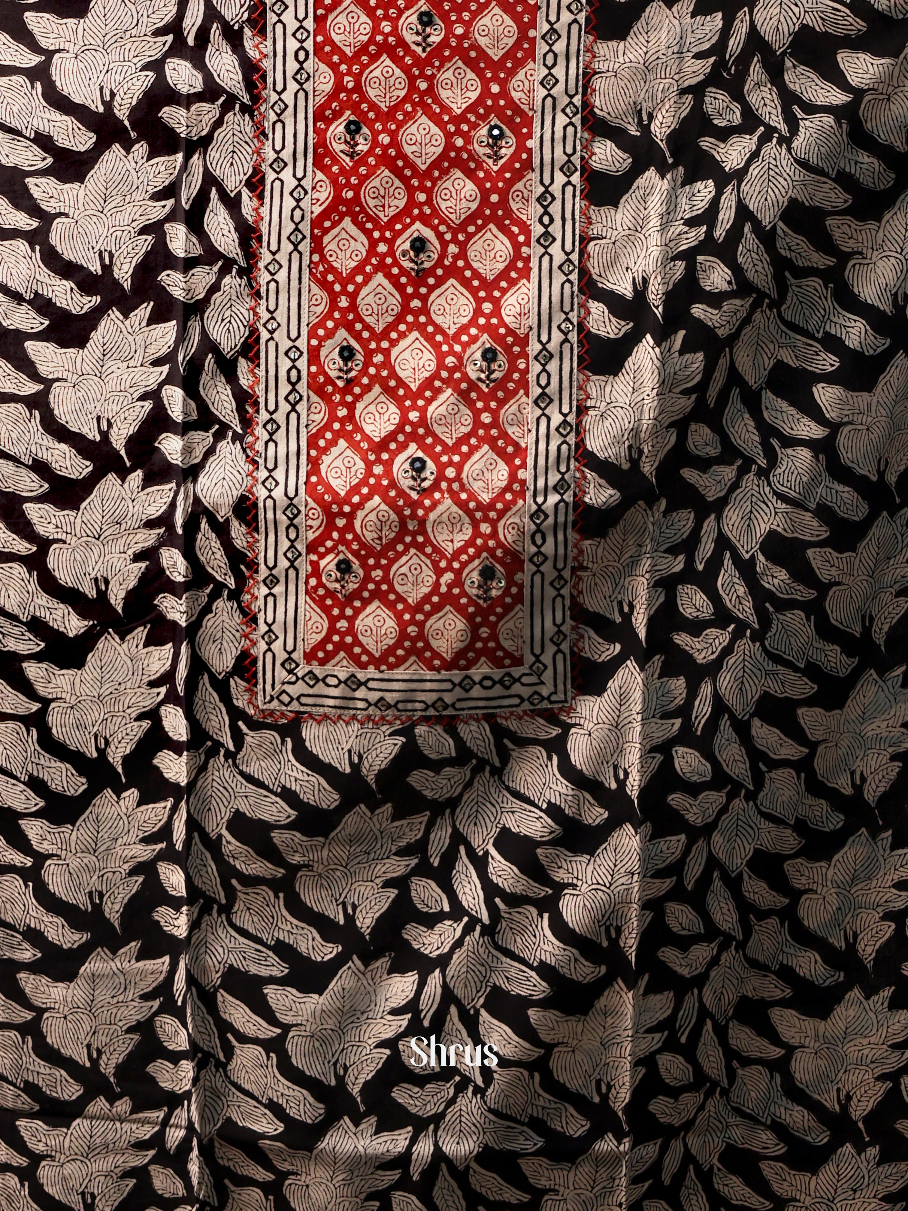 Black & Red - Cotton salwar - Shop on Shrus.com