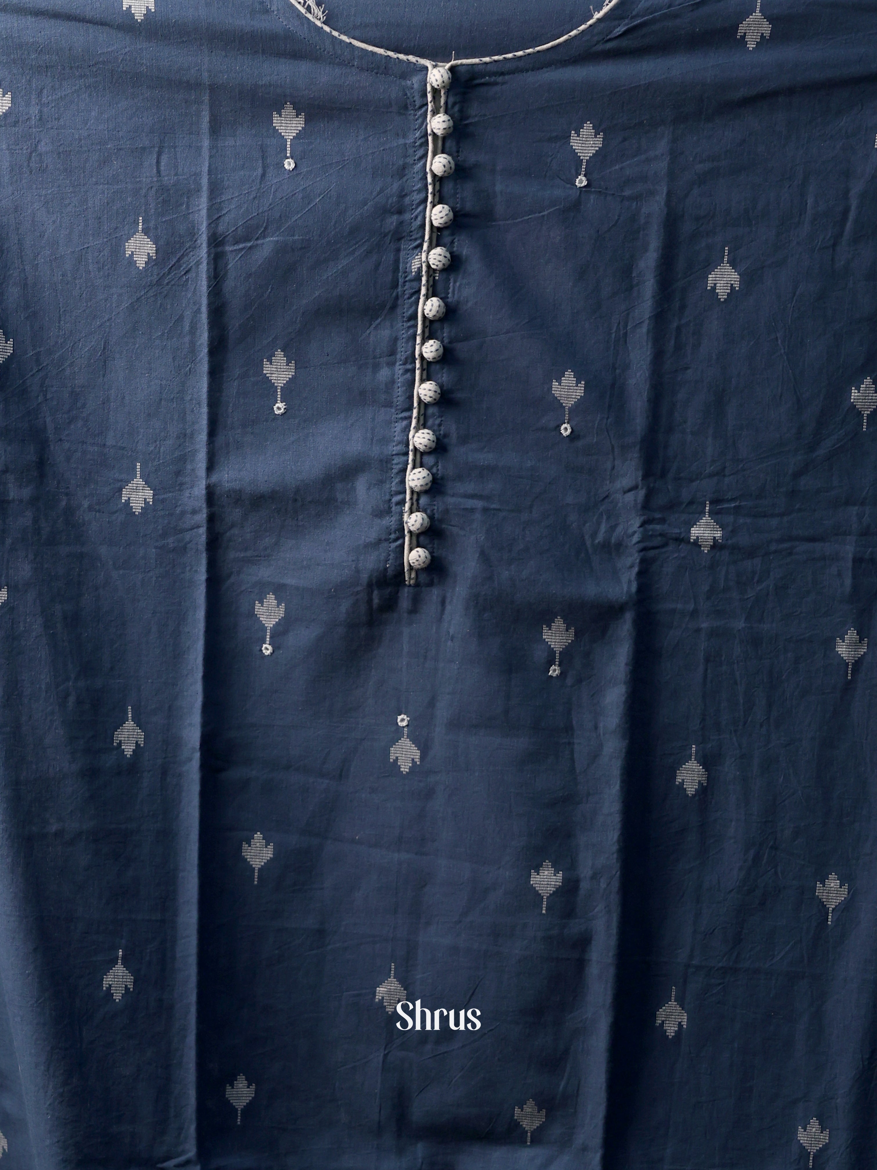 Blue & Grey- Cotton salwar - Shop on Shrus.com