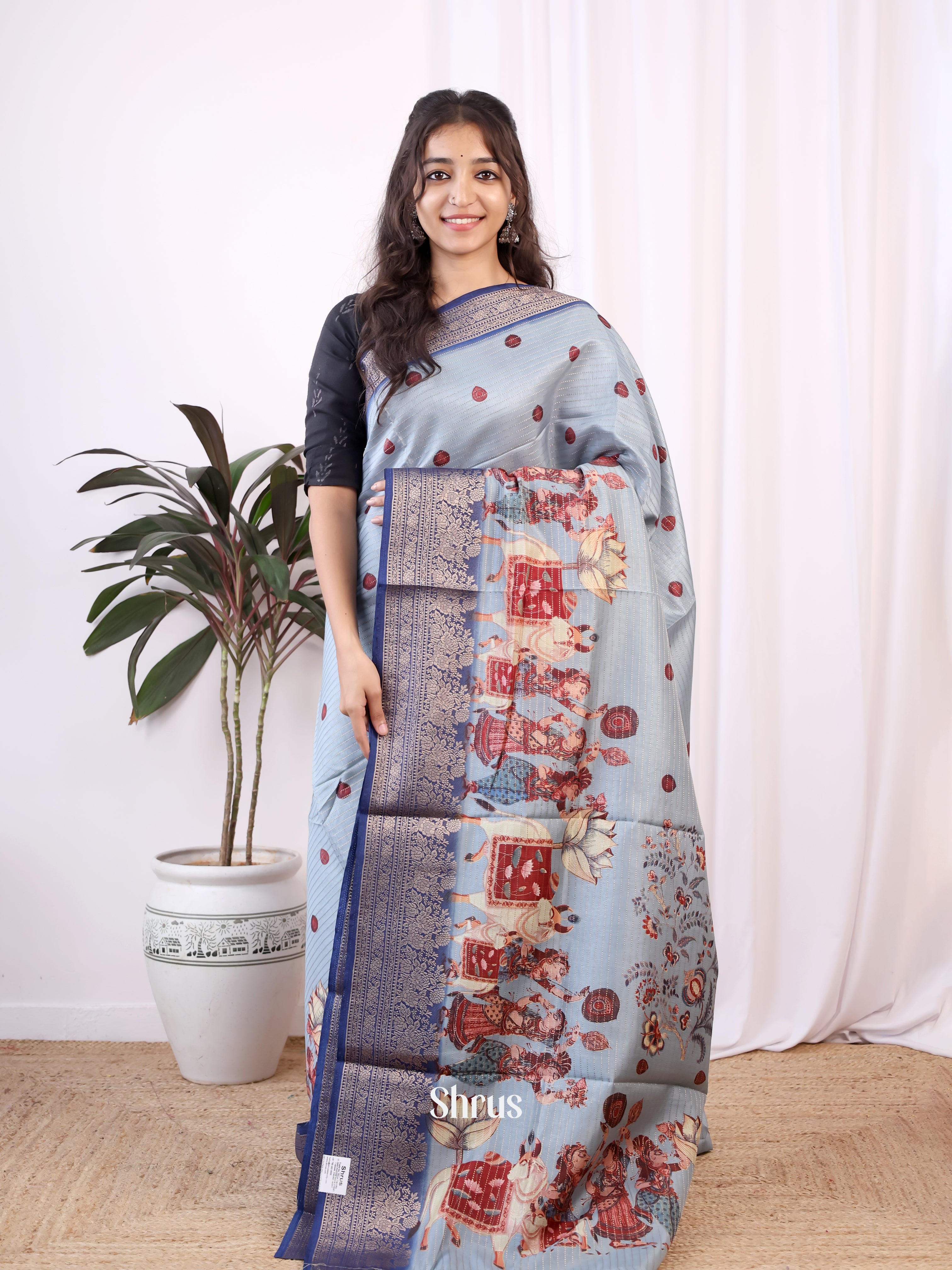 CIS29258 - Semi Dola silk Saree - Shop on Shrus.com