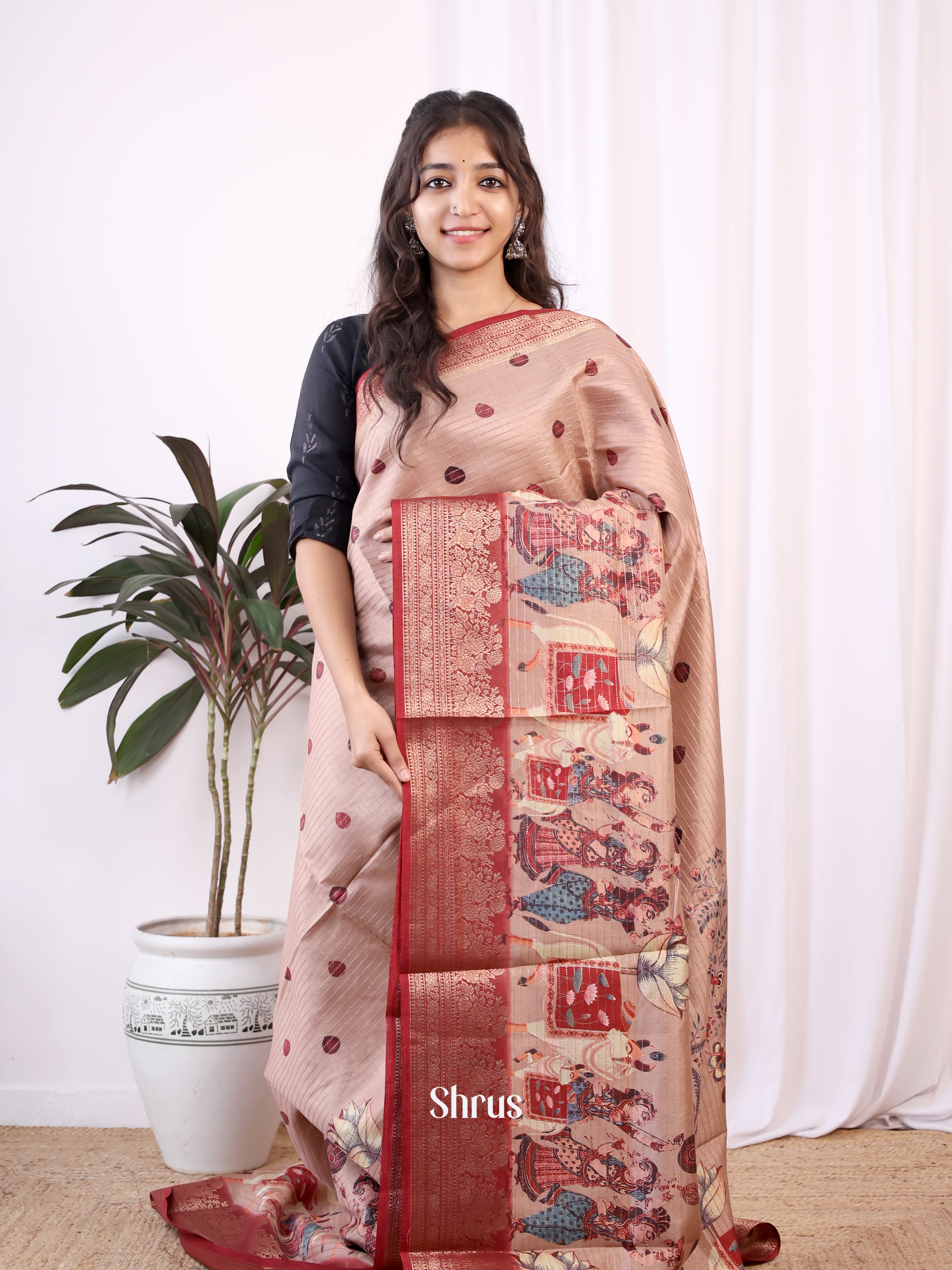 CIS29259 - Semi Dola silk Saree - Shop on Shrus.com