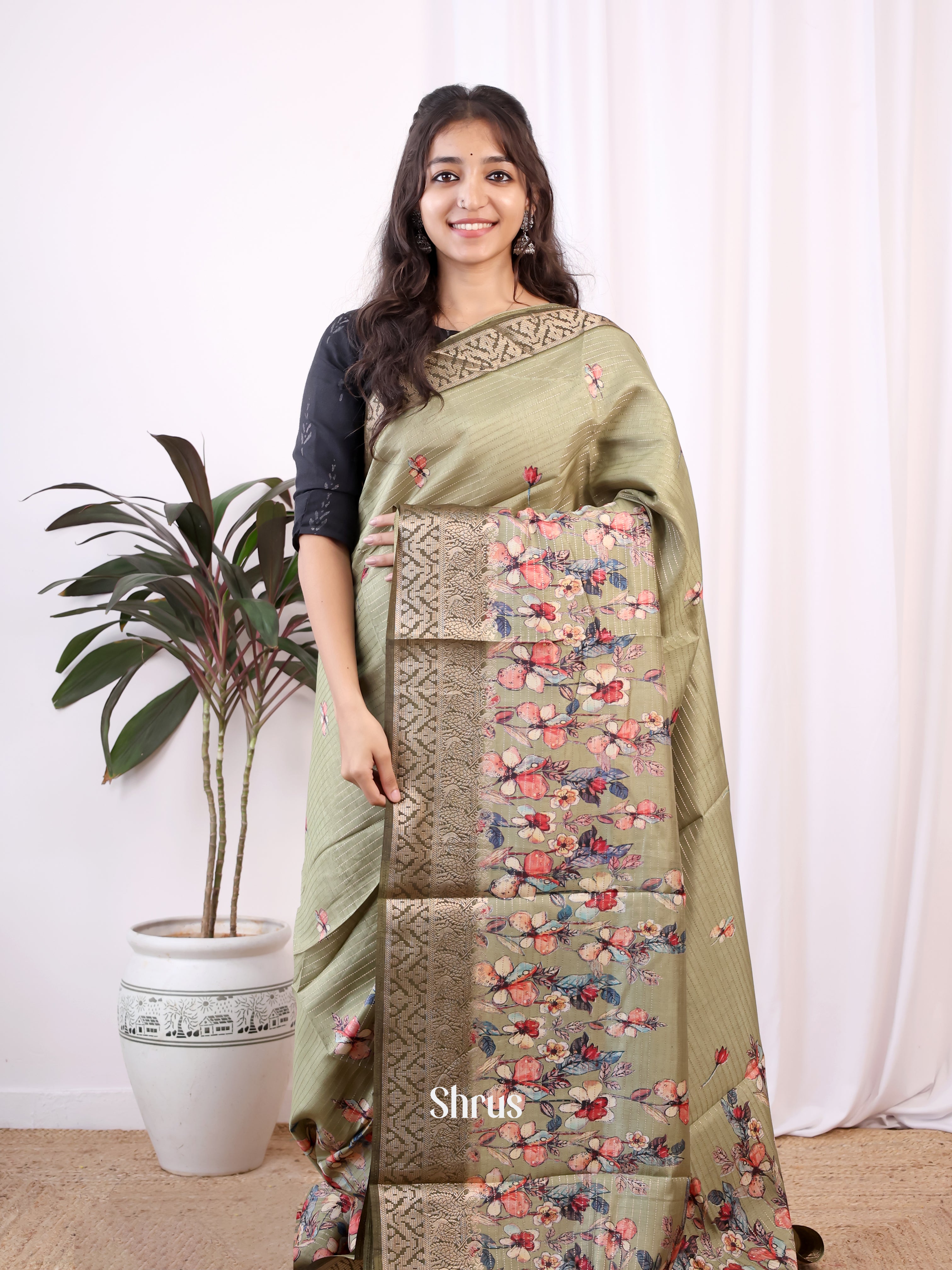 CIS29260 - Semi Dola silk Saree - Shop on Shrus.com