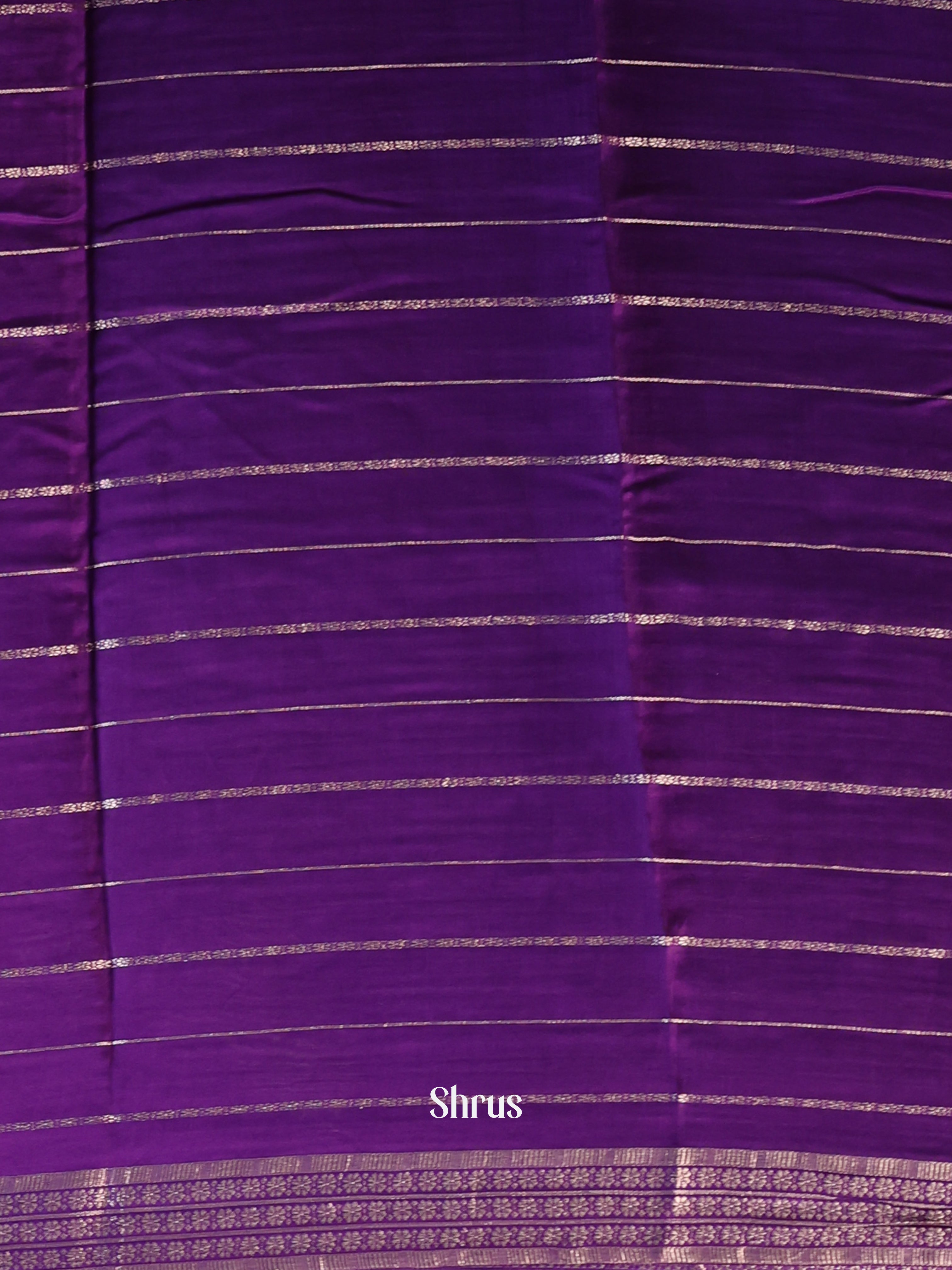 Purple - Semi Mysoresilk Saree - Shop on Shrus.com